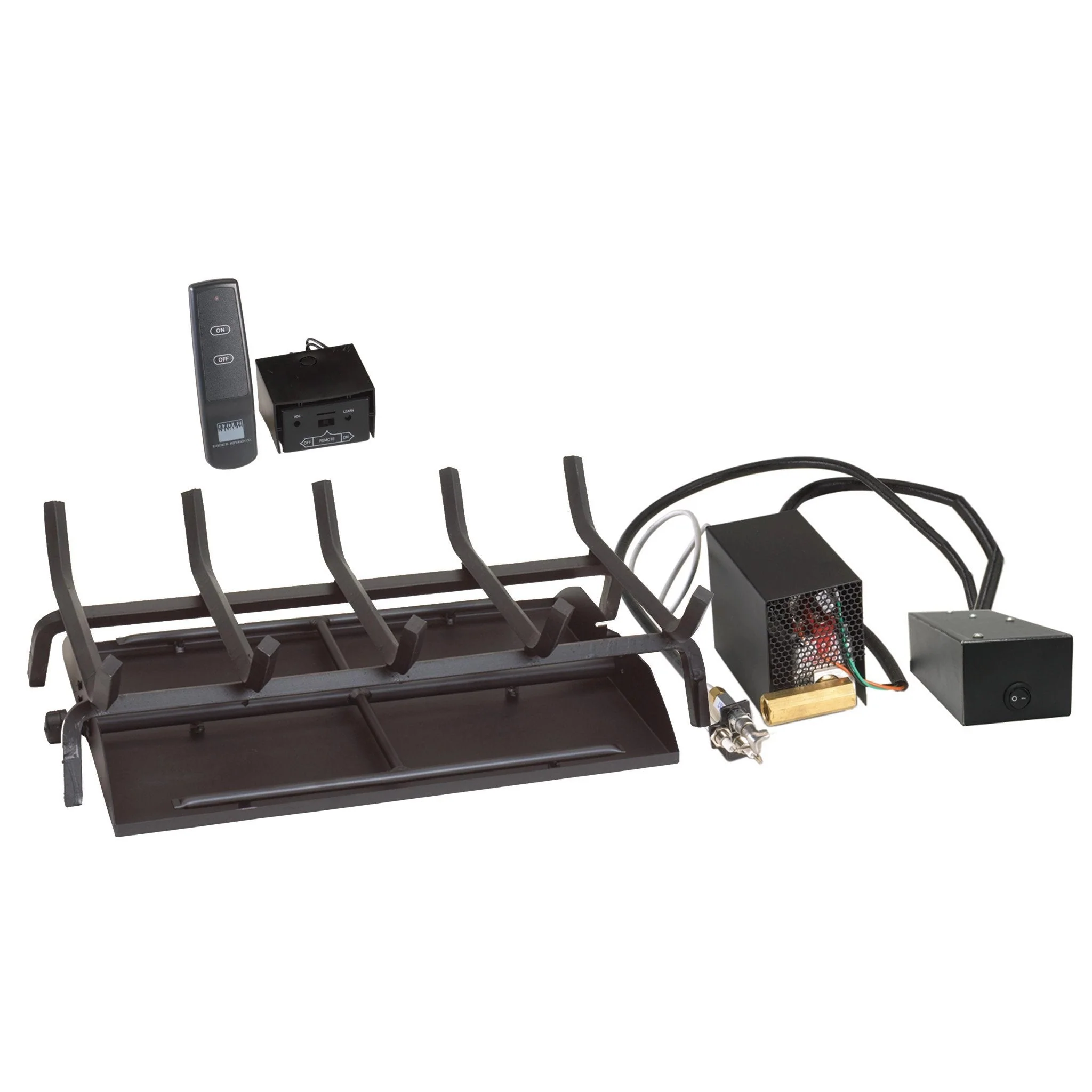 16/19" Vented See-Thru G45 Fireplace Burner "02" Series Non-Standing Pilot with On/Off Remote by Real Fyre
