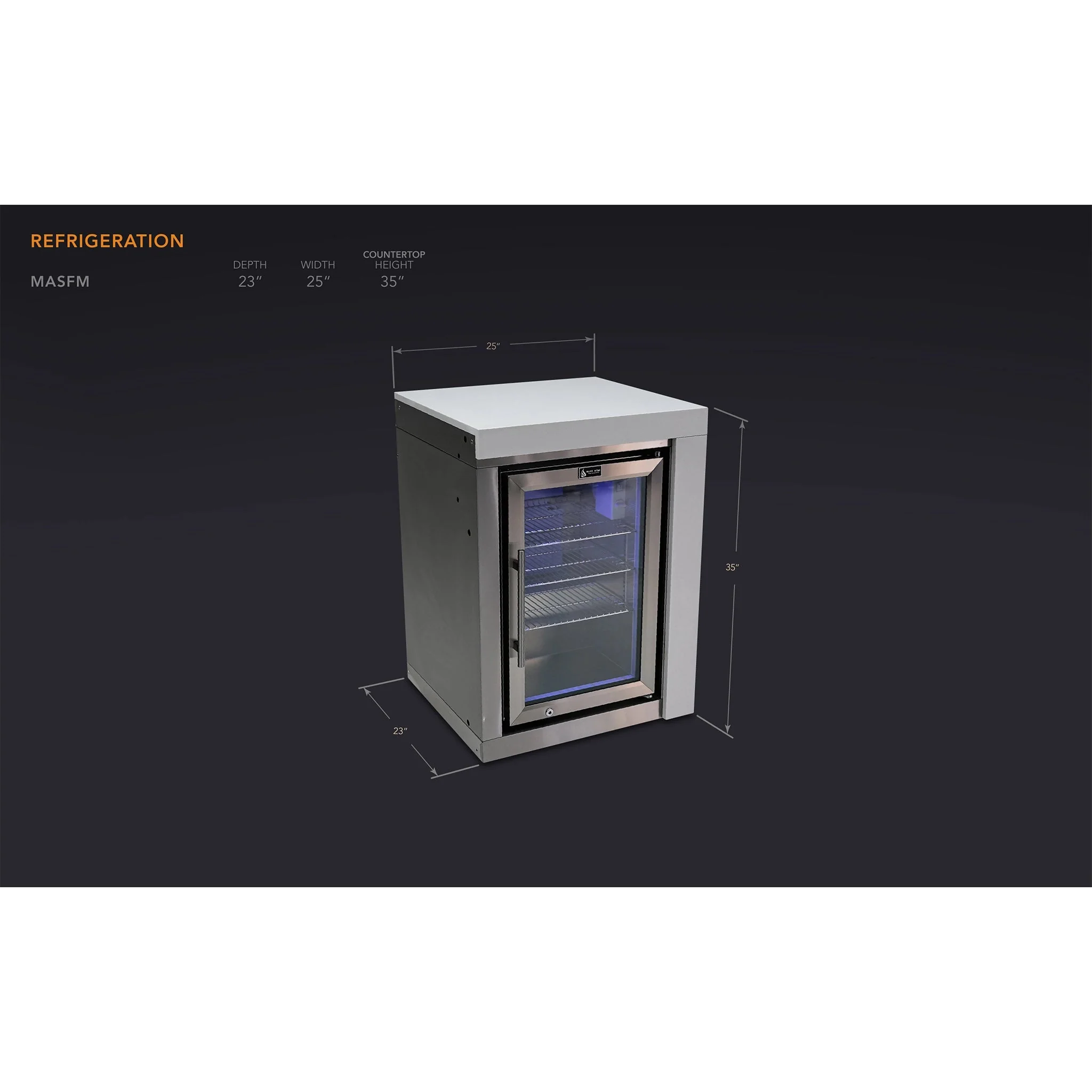 2.6 Cu. Ft. Cabinet Module - Rated Stainless Steel Outdoor Refrigerator - MASFM by Mont Alpi - Image 9