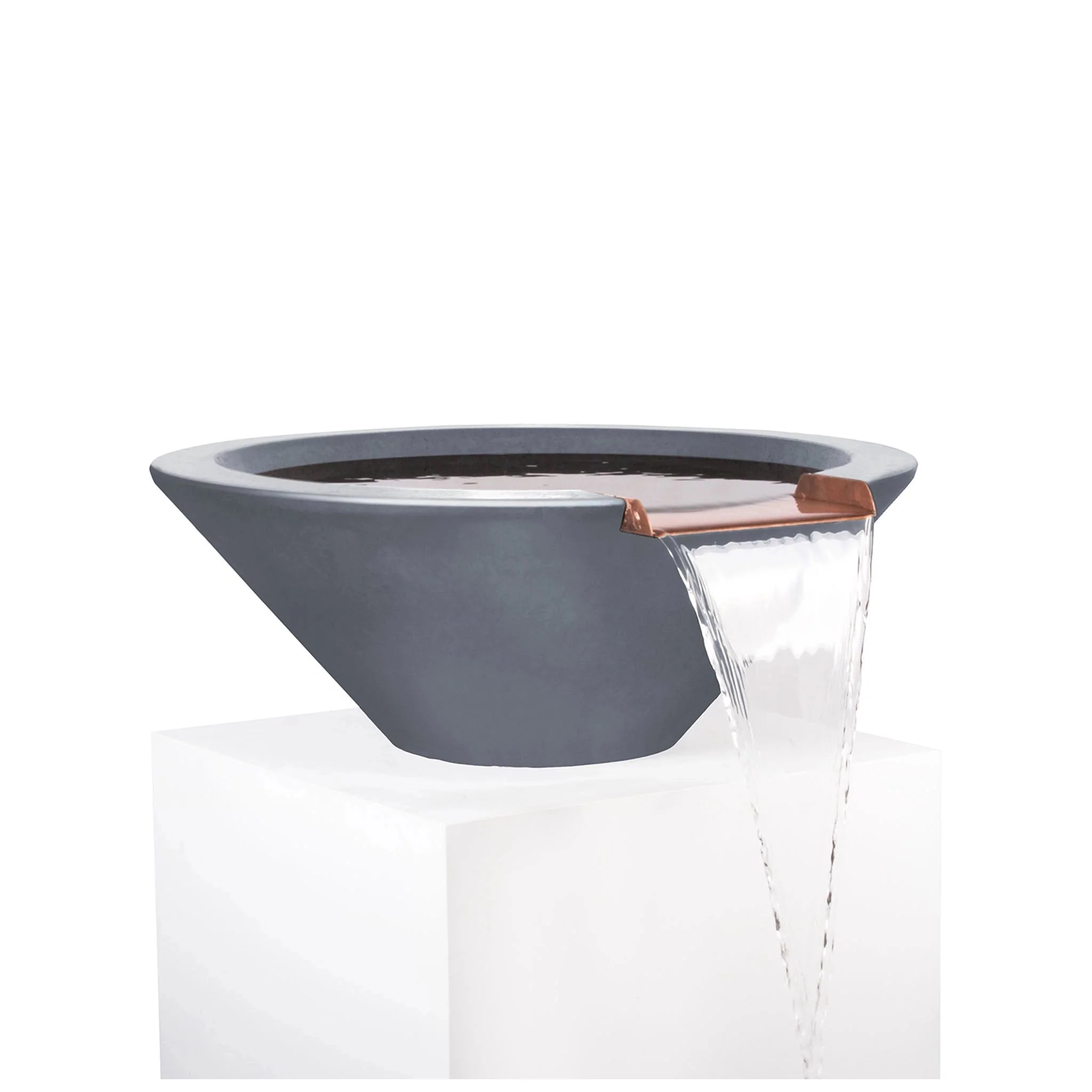 24" Round Concrete Cazo Water Bowl by The Outdoor Plus - Image 6