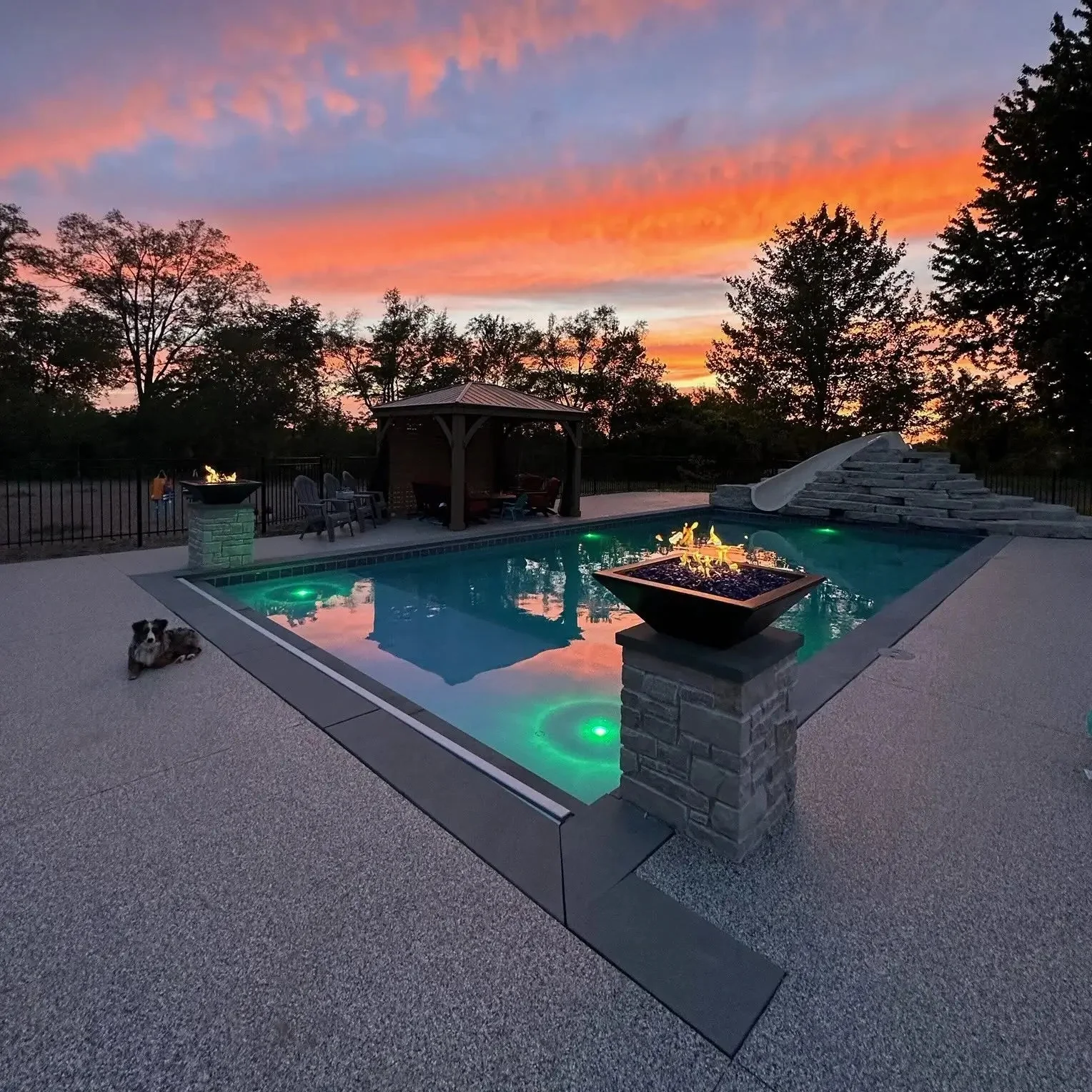 24" Square Concrete Maya Fire Bowl by The Outdoor Plus - Image 8