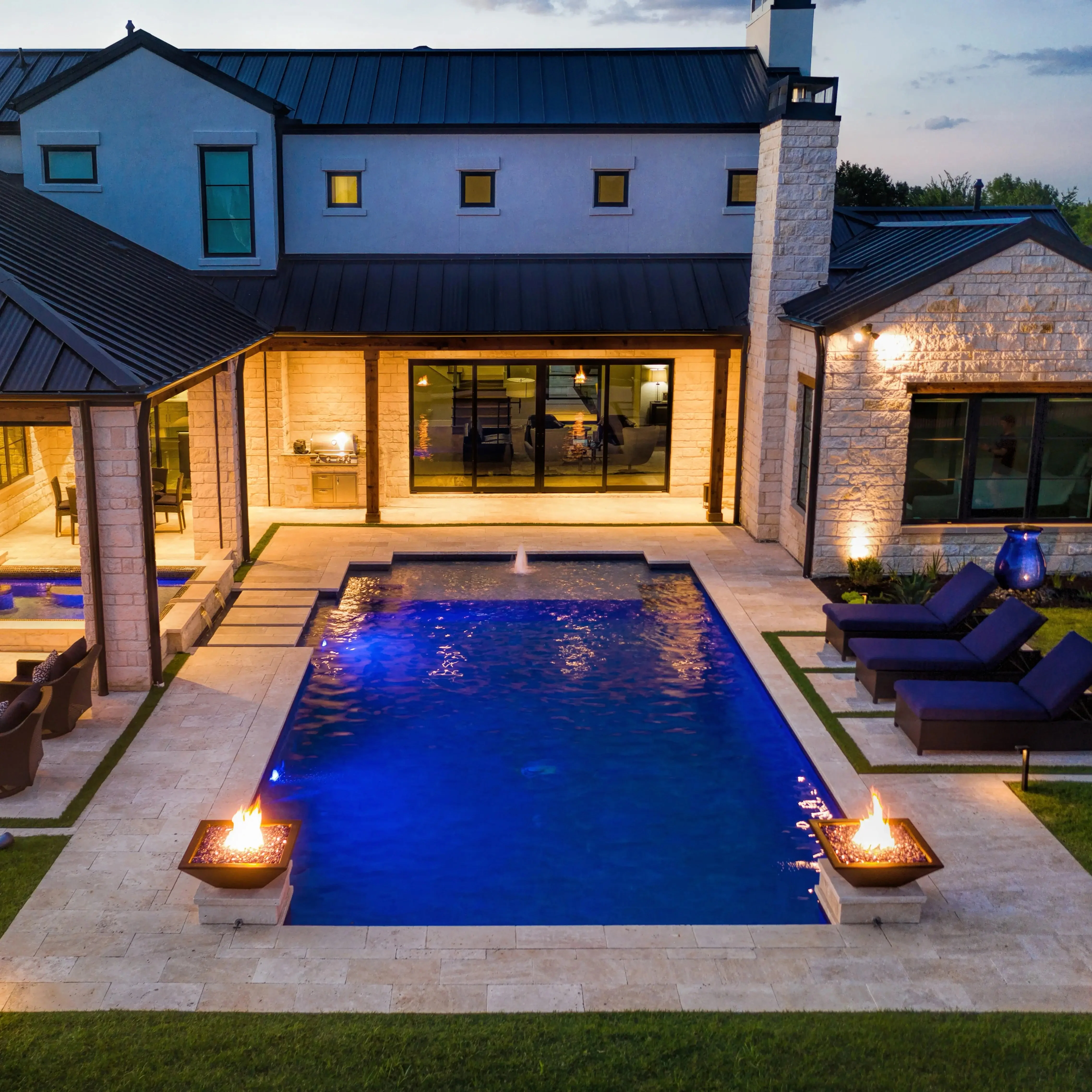 24" Square Concrete Maya Fire Bowl by The Outdoor Plus - Image 9