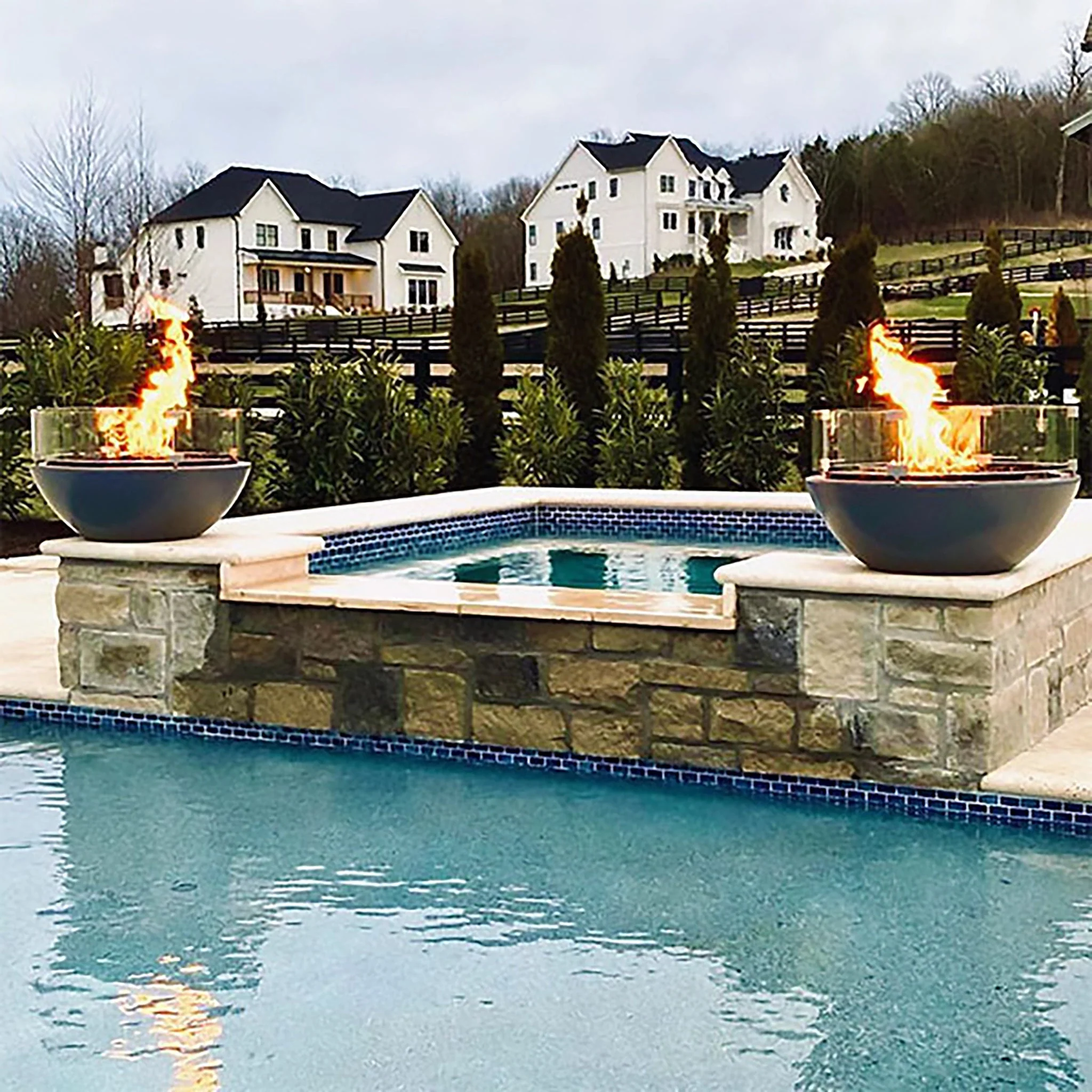 27" Round Concrete Sedona Fire Bowl by The Outdoor Plus - Image 13