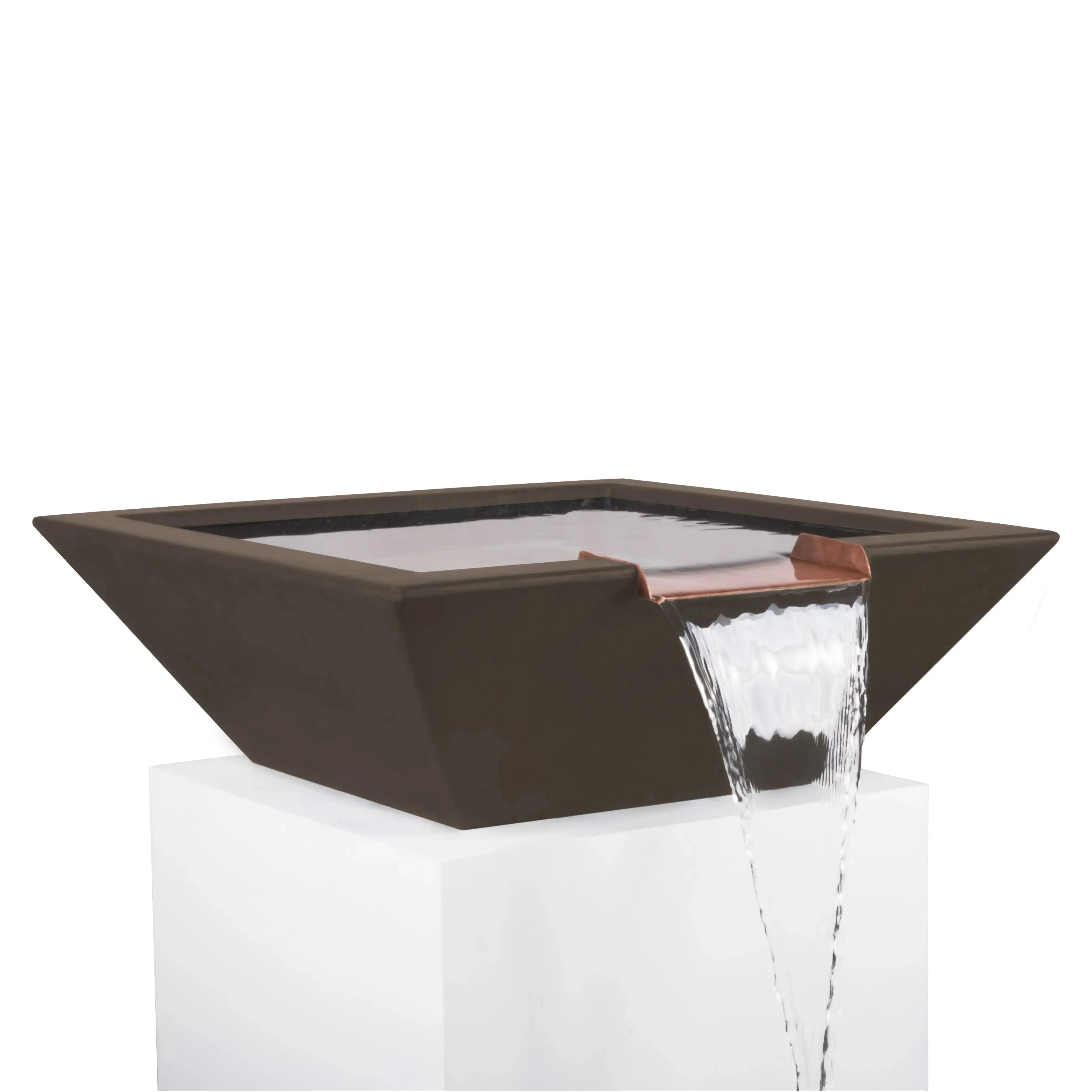 30" Square Concrete Maya Water Bowl by The Outdoor Plus - Image 11