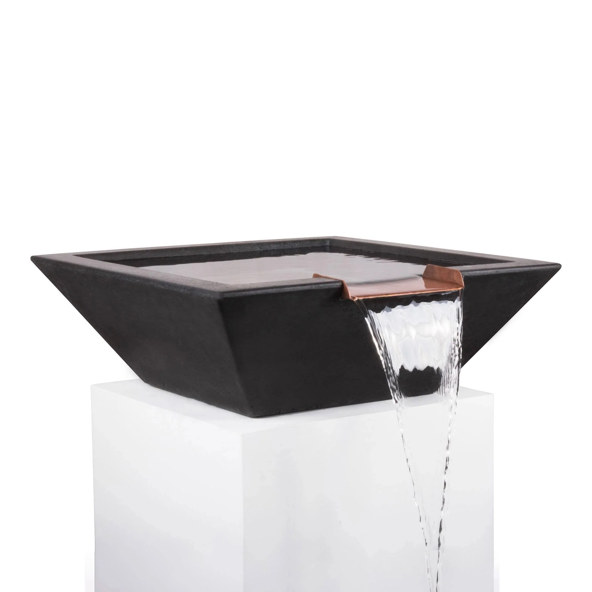 30" Square Concrete Maya Water Bowl by The Outdoor Plus - Image 4