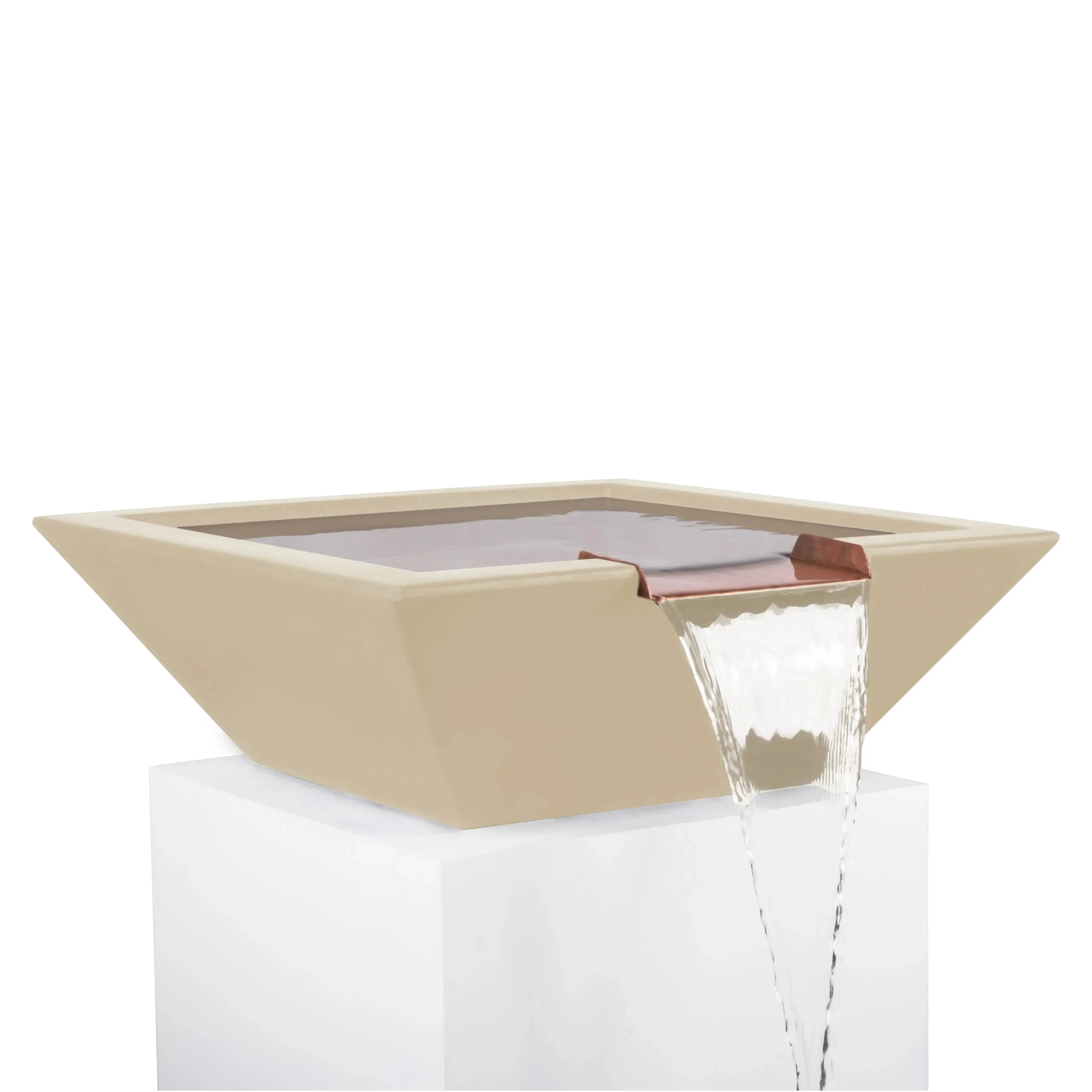 30" Square Concrete Maya Water Bowl by The Outdoor Plus - Image 5