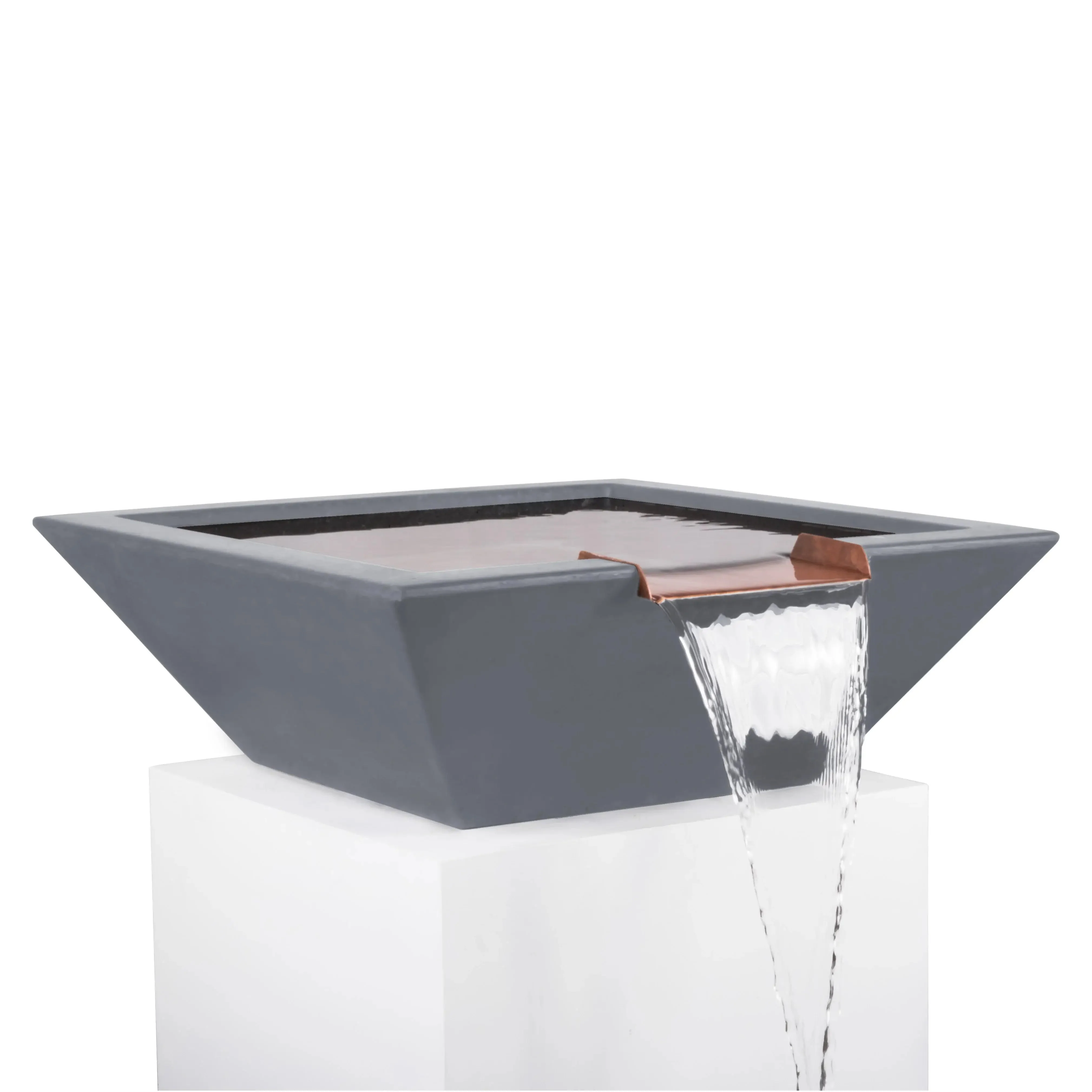 30" Square Concrete Maya Water Bowl by The Outdoor Plus - Image 7