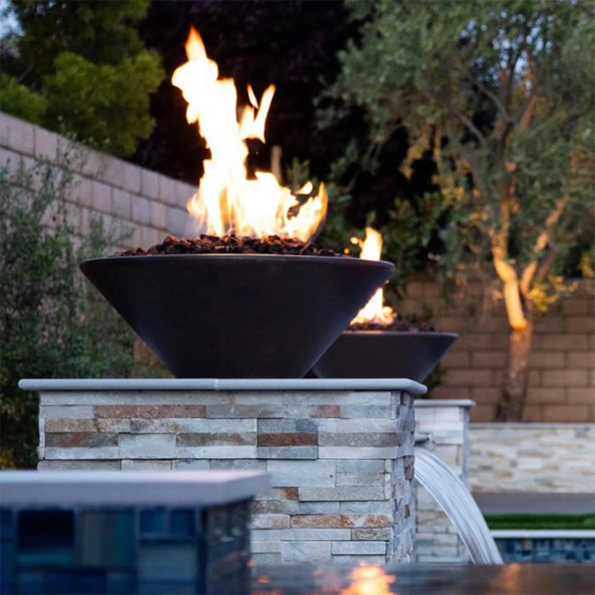 31" Round Concrete Cazo Fire Bowl by The Outdoor Plus - Image 5