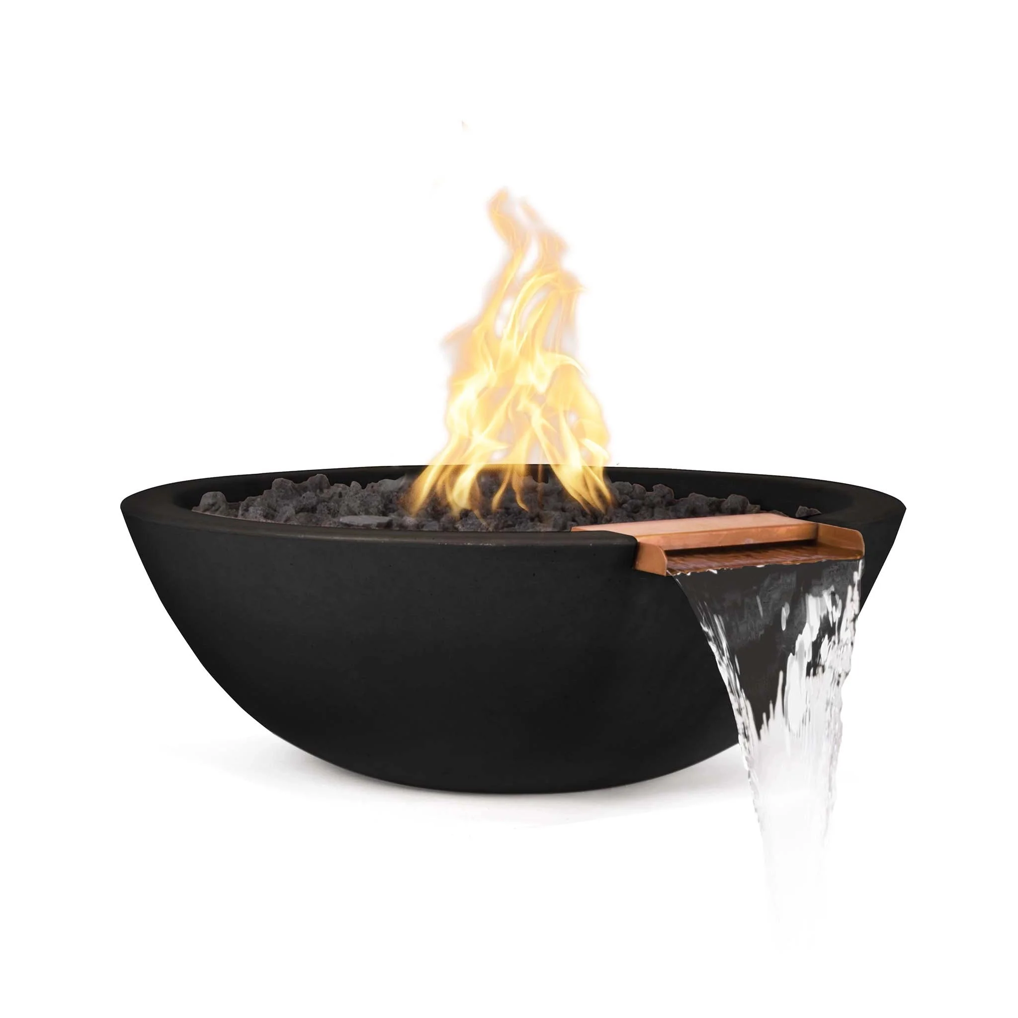 33" Round Concrete Sedona Fire and Water Bowl by The Outdoor Plus - Image 7