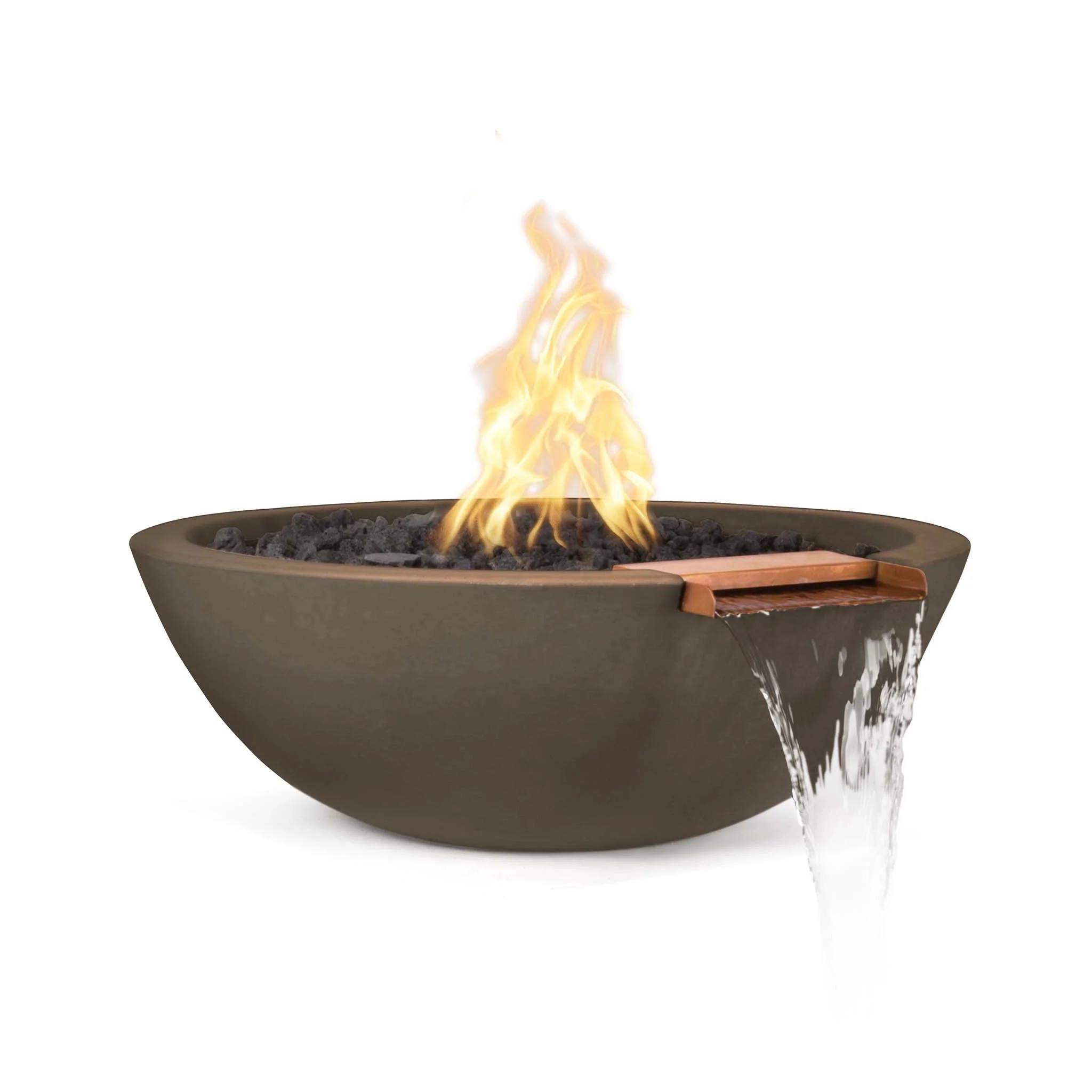 33" Round Concrete Sedona Fire and Water Bowl by The Outdoor Plus - Image 9