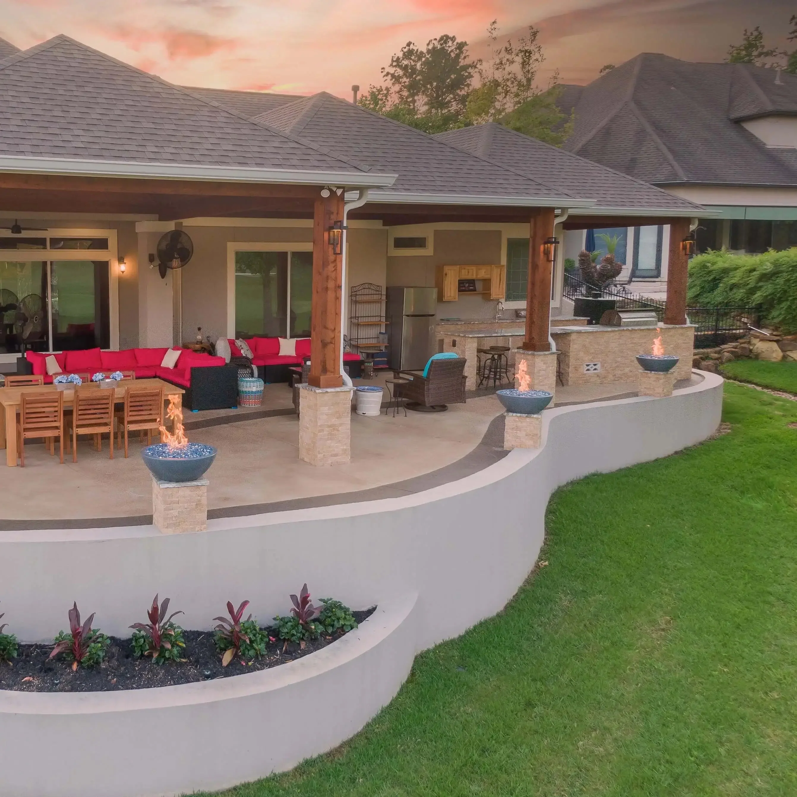 33" Round Concrete Sedona Fire Bowl by The Outdoor Plus - Image 10