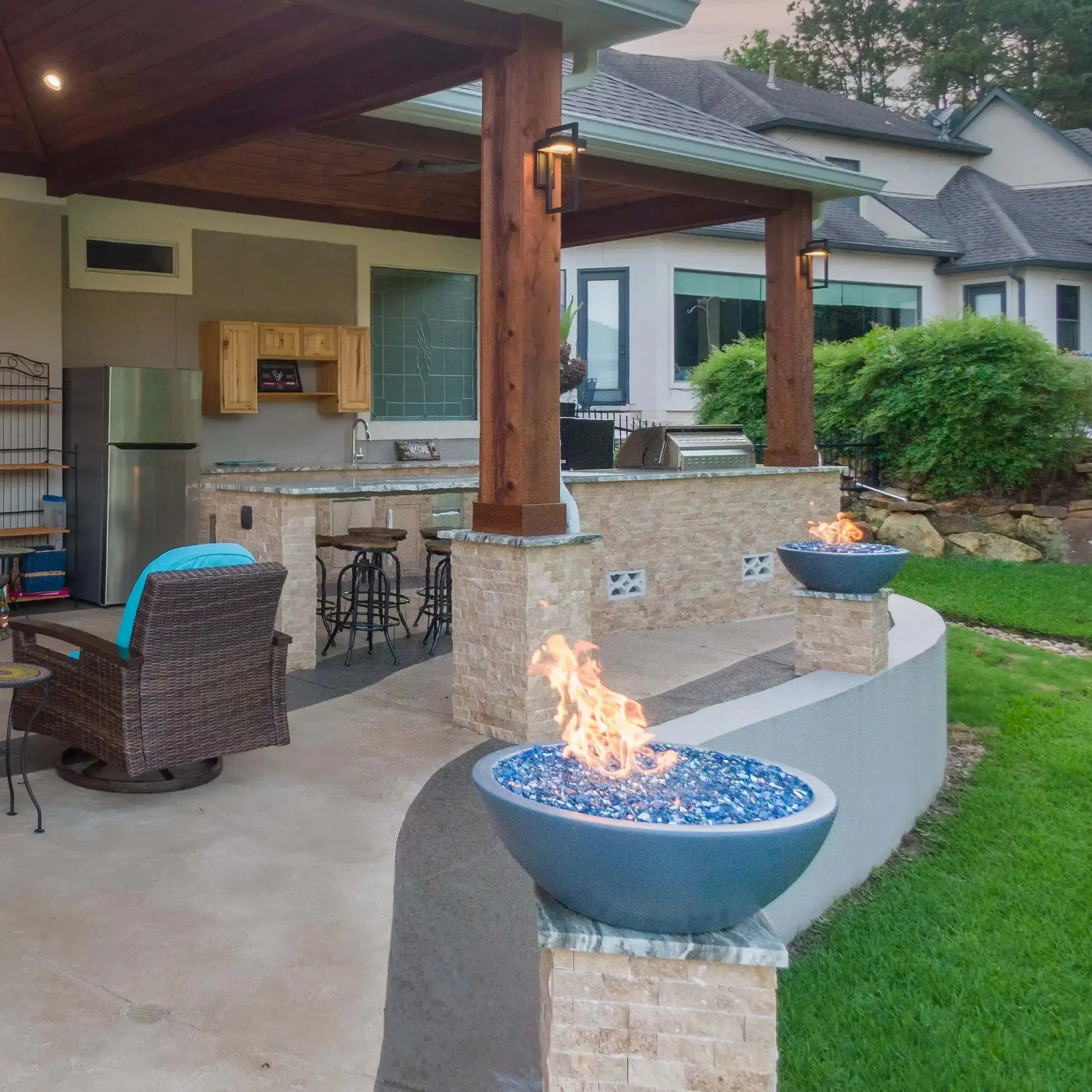 33" Round Concrete Sedona Fire Bowl by The Outdoor Plus - Image 6
