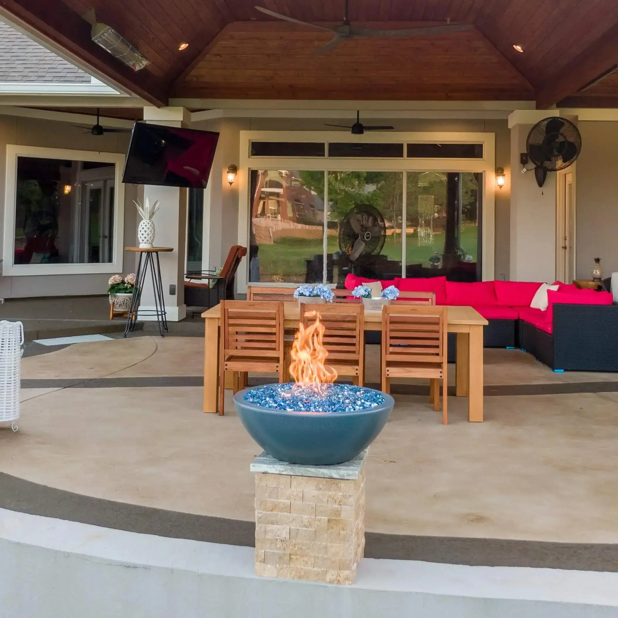 33" Round Concrete Sedona Fire Bowl by The Outdoor Plus - Image 8
