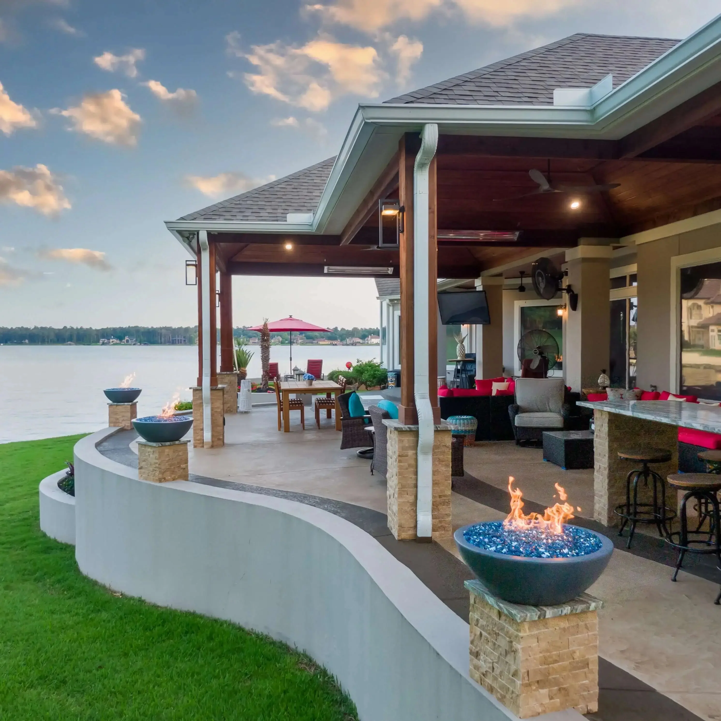 33" Round Concrete Sedona Fire Bowl by The Outdoor Plus - Image 9
