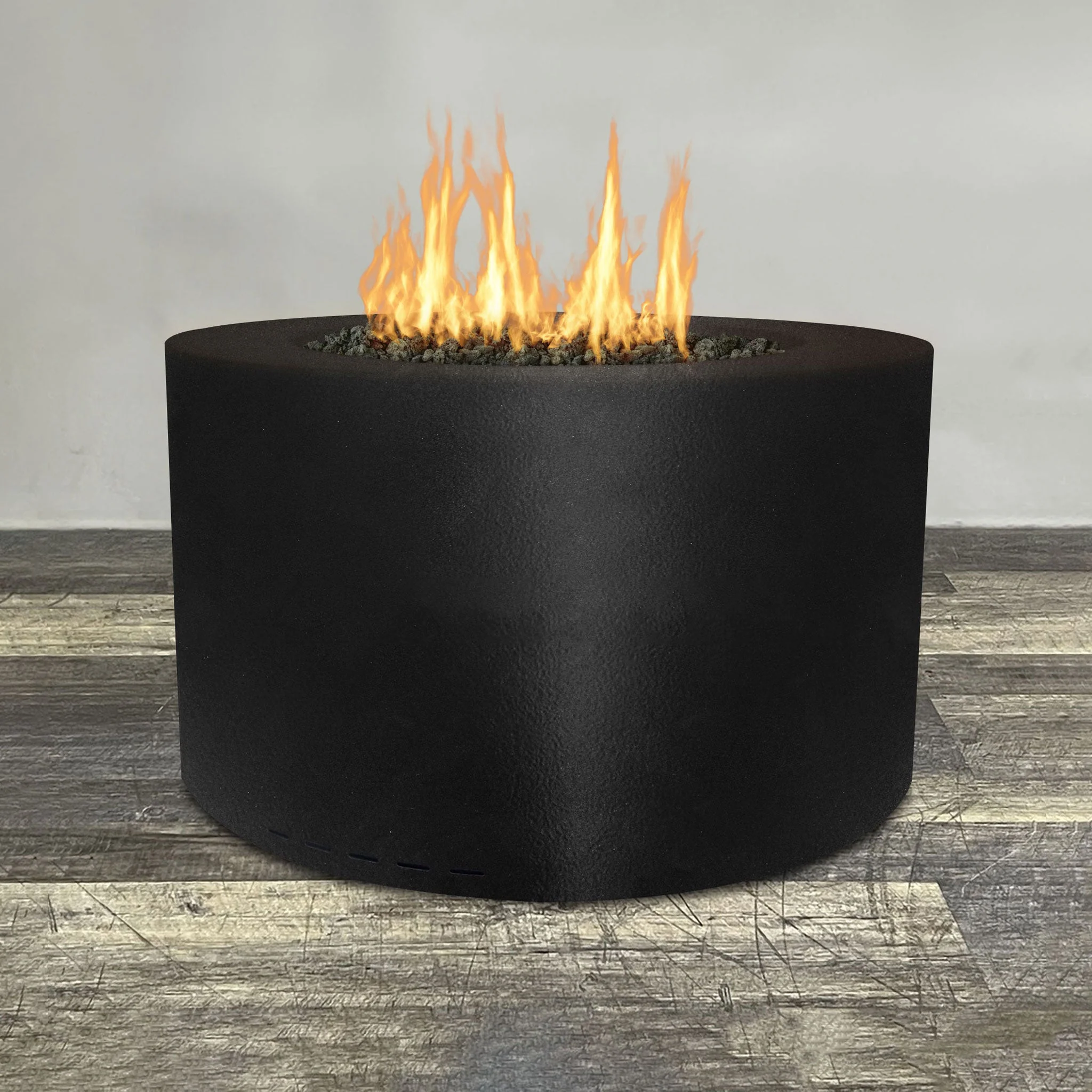 36" Round Gravity Powder Coated Steel Fire Pit - Propane Gas Hardline - by Starfire Designs - Image 6