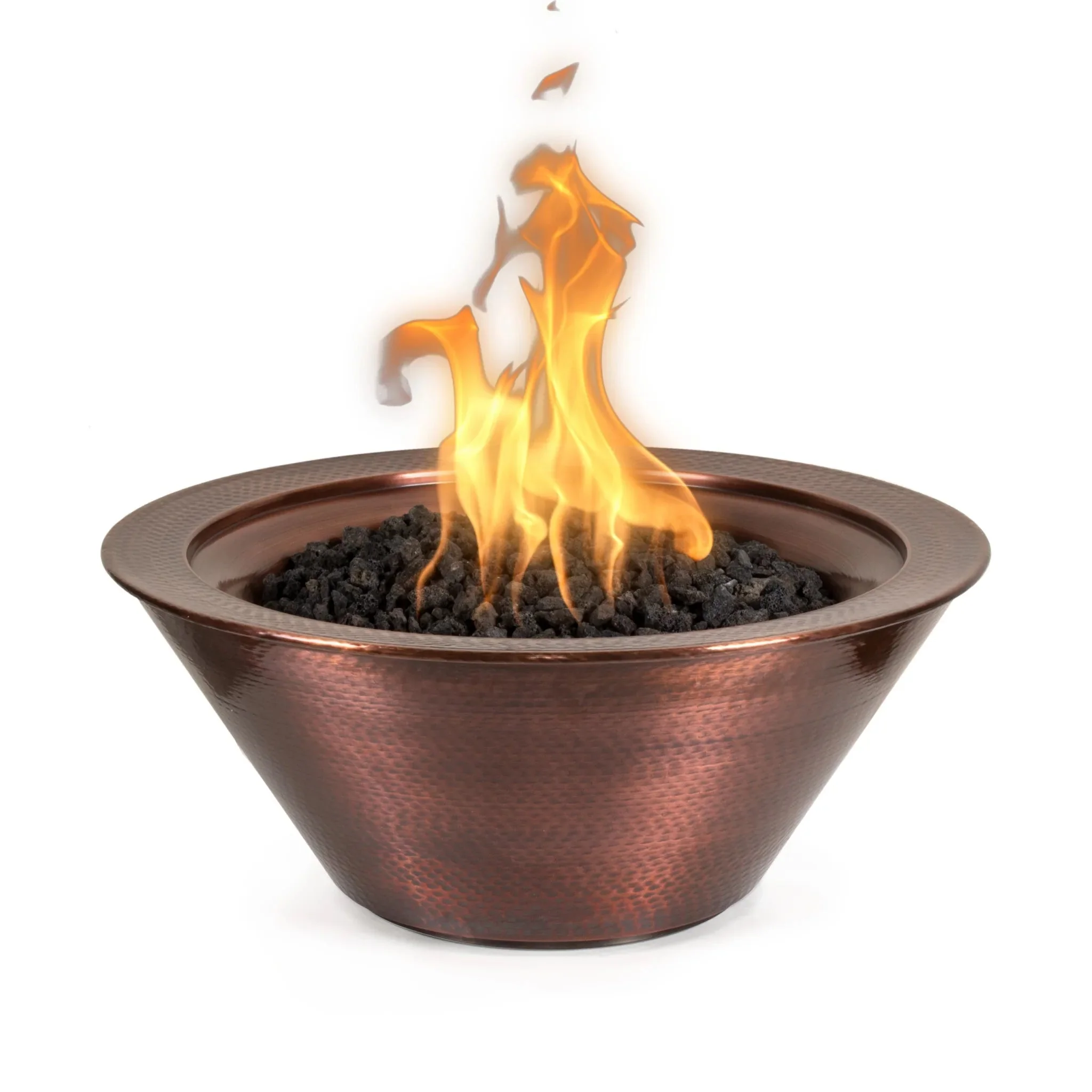 36" Round Hammered Copper Cazo Fire Bowl by The Outdoor Plus
