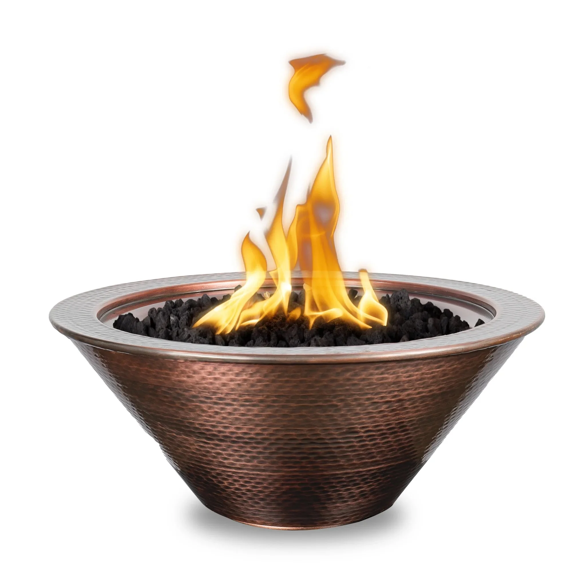 36" Round Hammered Copper Cazo Fire Bowl by The Outdoor Plus - Image 2