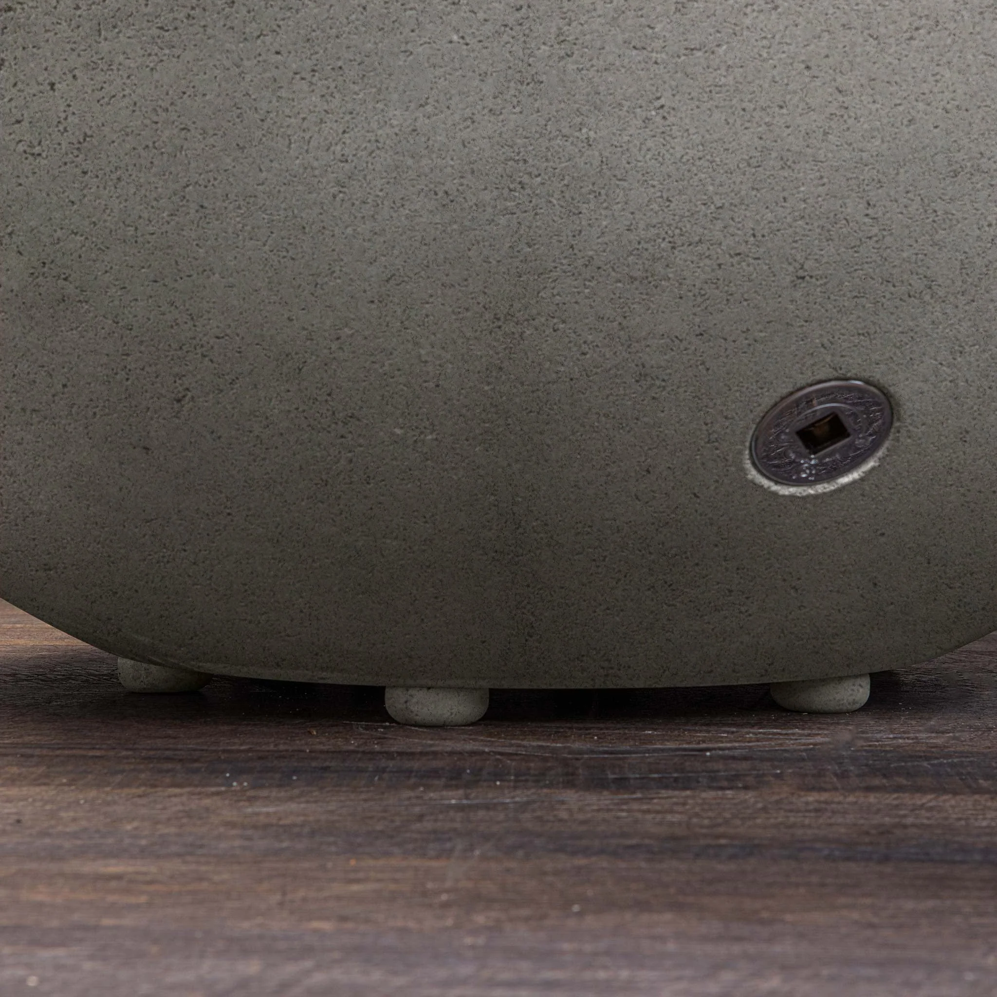 36" Round Rustic Gravity Concrete (GFRC) Fire Pit - Natural Gas - Push Button Spark Ignition - Natural Gray by Starfire Designs - Image 14