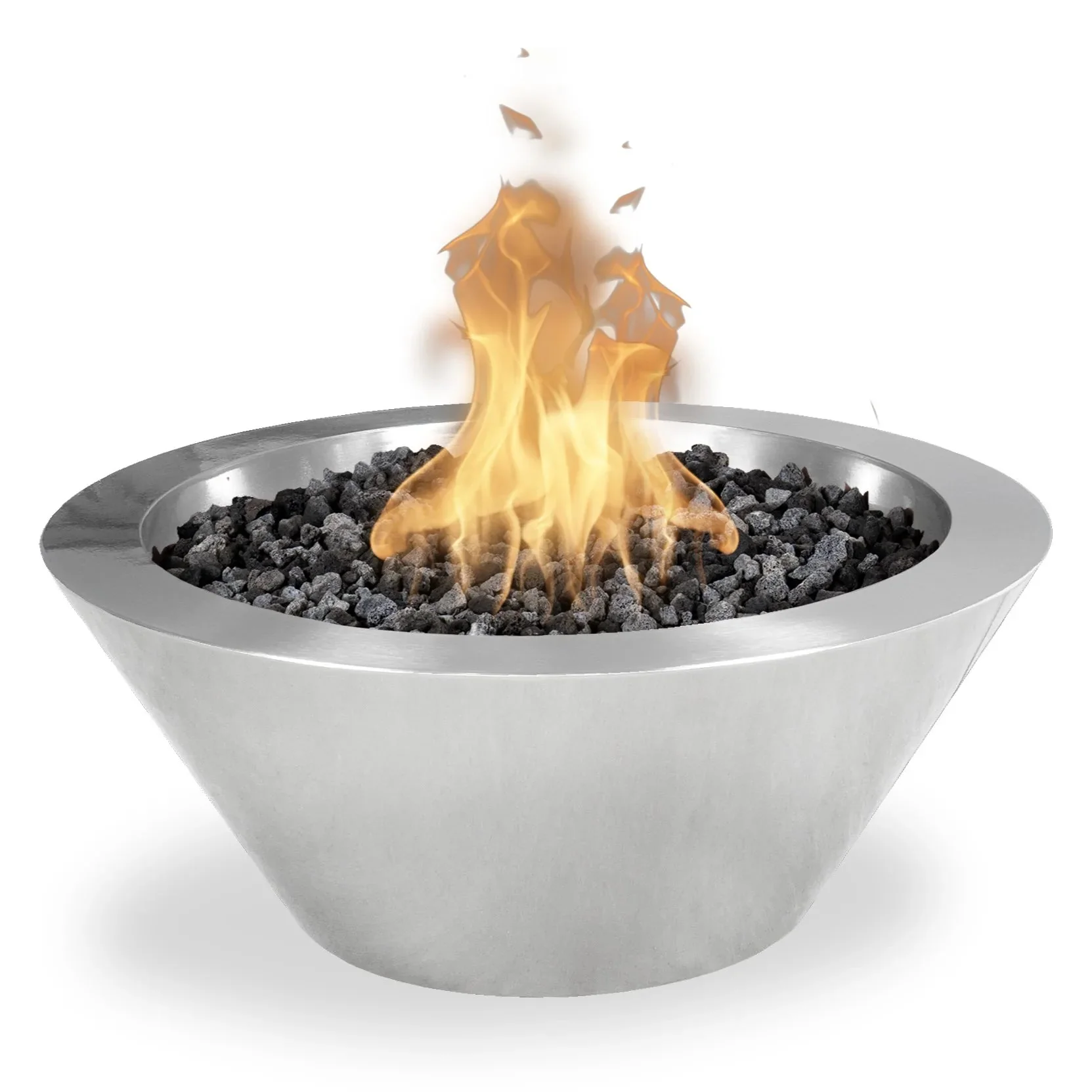 36" Round Stainless Steel Cazo Fire Bowl by The Outdoor Plus