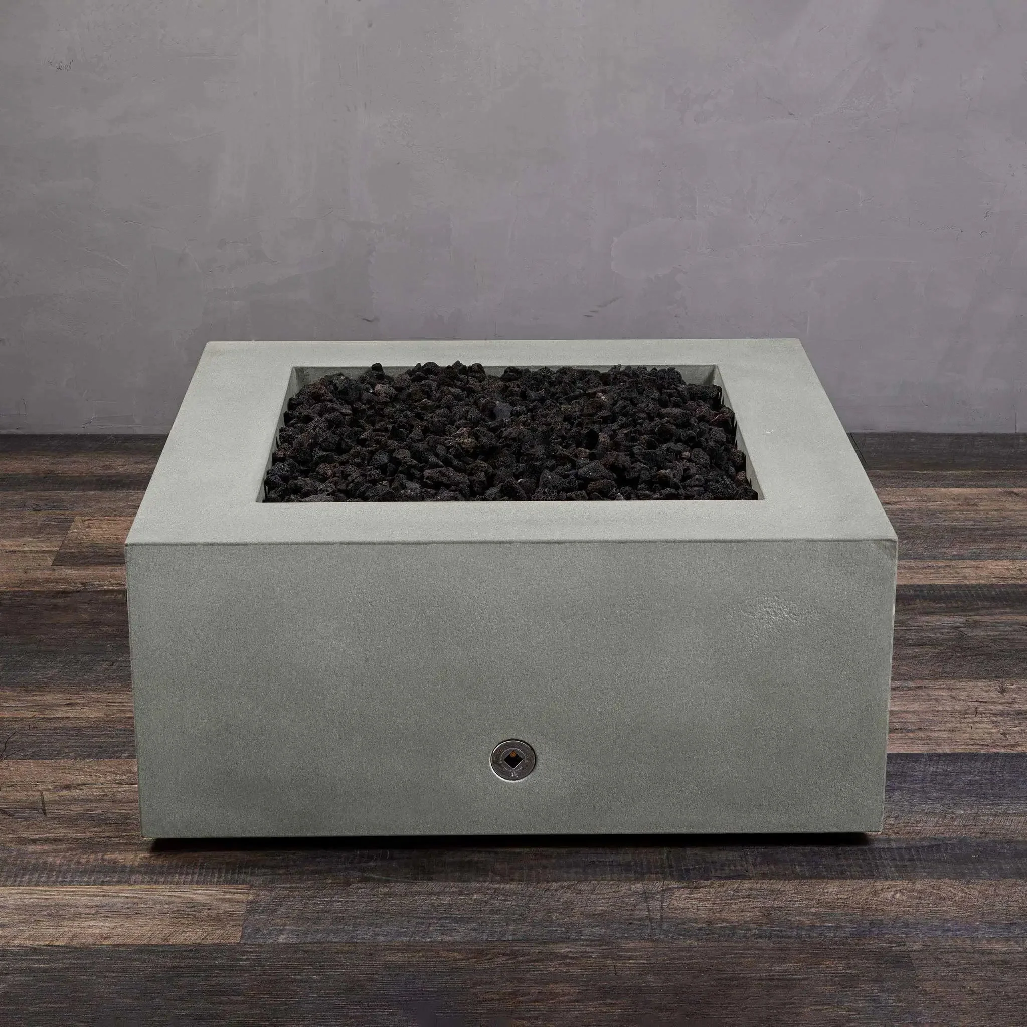 36" Square Gravity Concrete (GFRC) Fire Pit - Natural Gas - Match Lit Ignition - Natural Gray by Starfire Designs - Image 10
