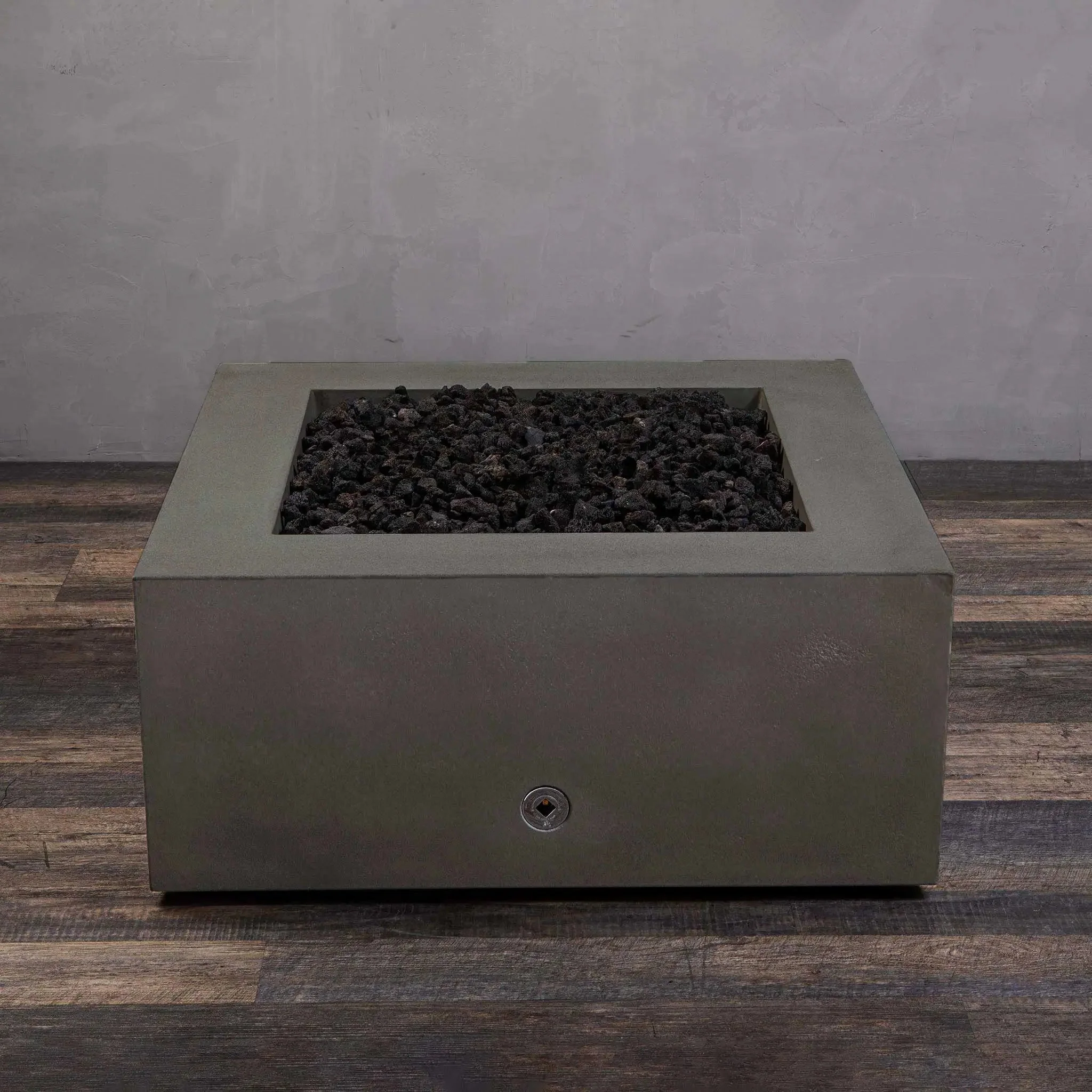36" Square Gravity Concrete (GFRC) Fire Pit - Propane Gas Hardline - 110V CSA Hi/Lo Electronic Ignition System w/Bluetooth & Handheld Remote - Brown by Starfire Designs - Image 10