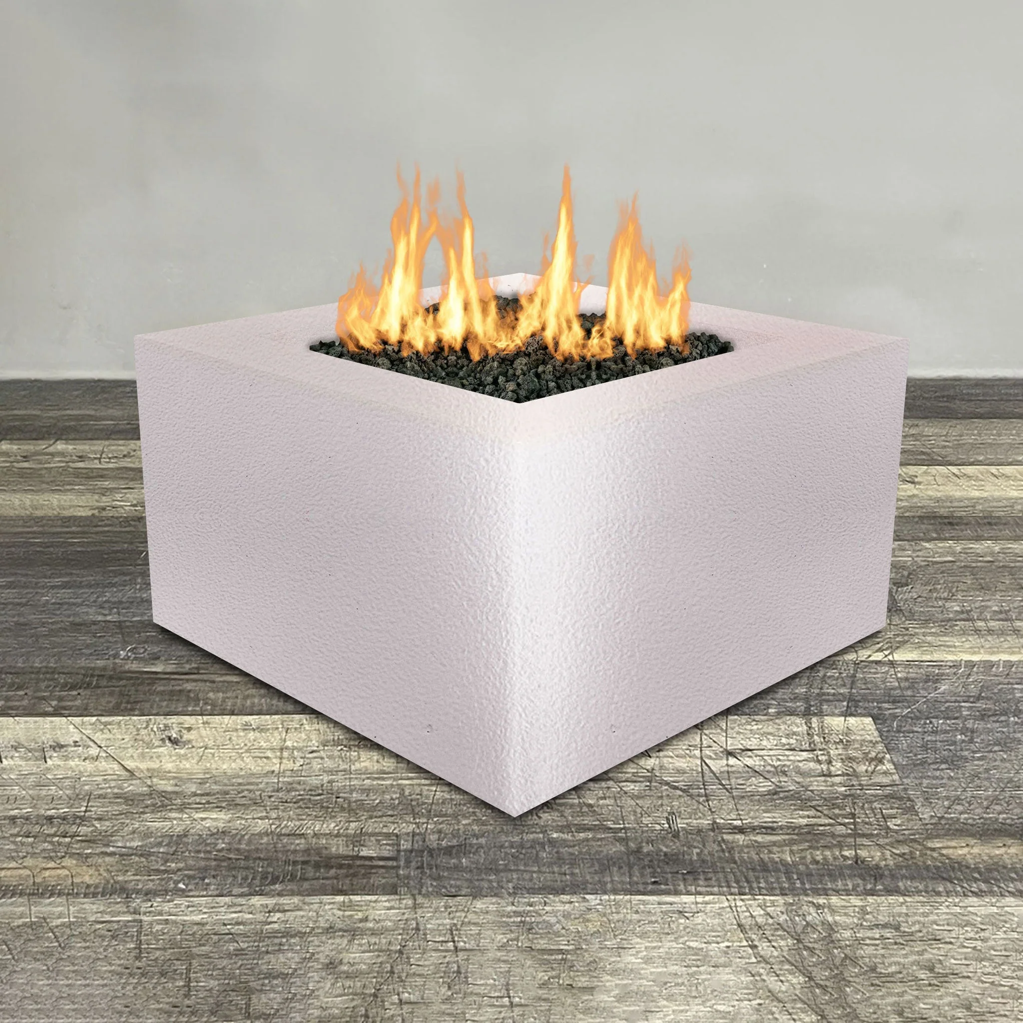 36" Square Gravity Powder Coated Steel Fire Pit - Natural Gas - by Starfire Designs