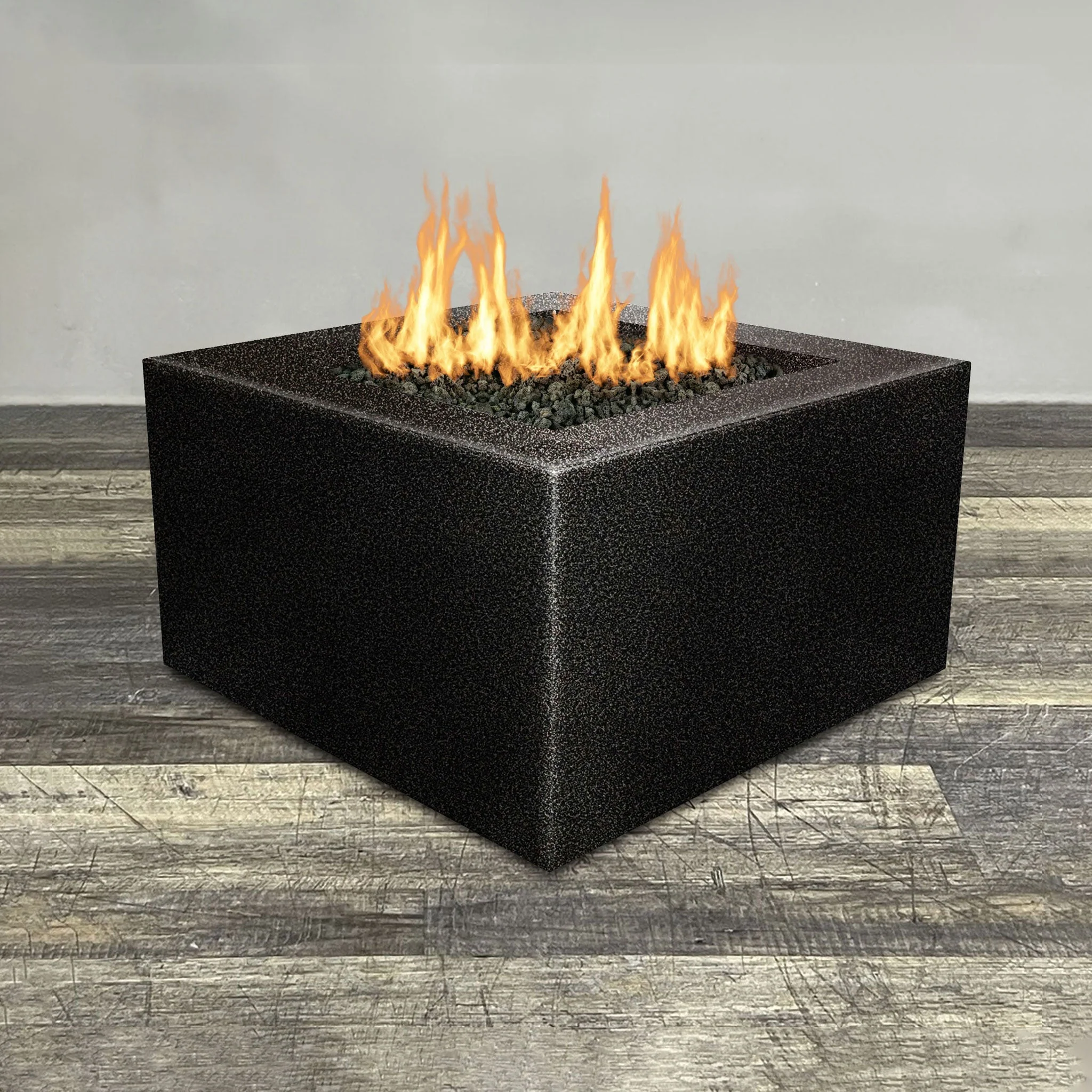 36" Square Gravity Powder Coated Steel Fire Pit - Natural Gas - by Starfire Designs - Image 2