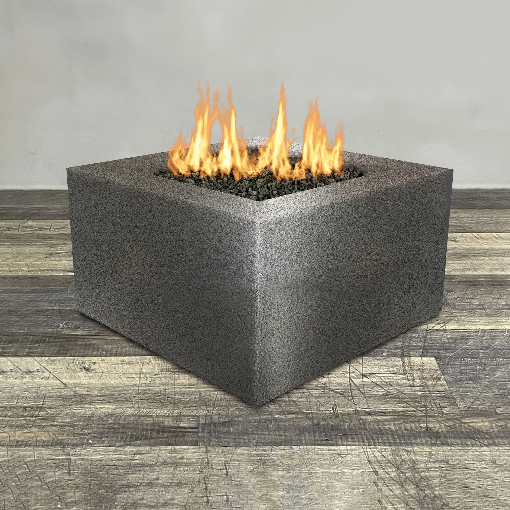 36" Square Gravity Powder Coated Steel Fire Pit - Natural Gas - by Starfire Designs - Image 3