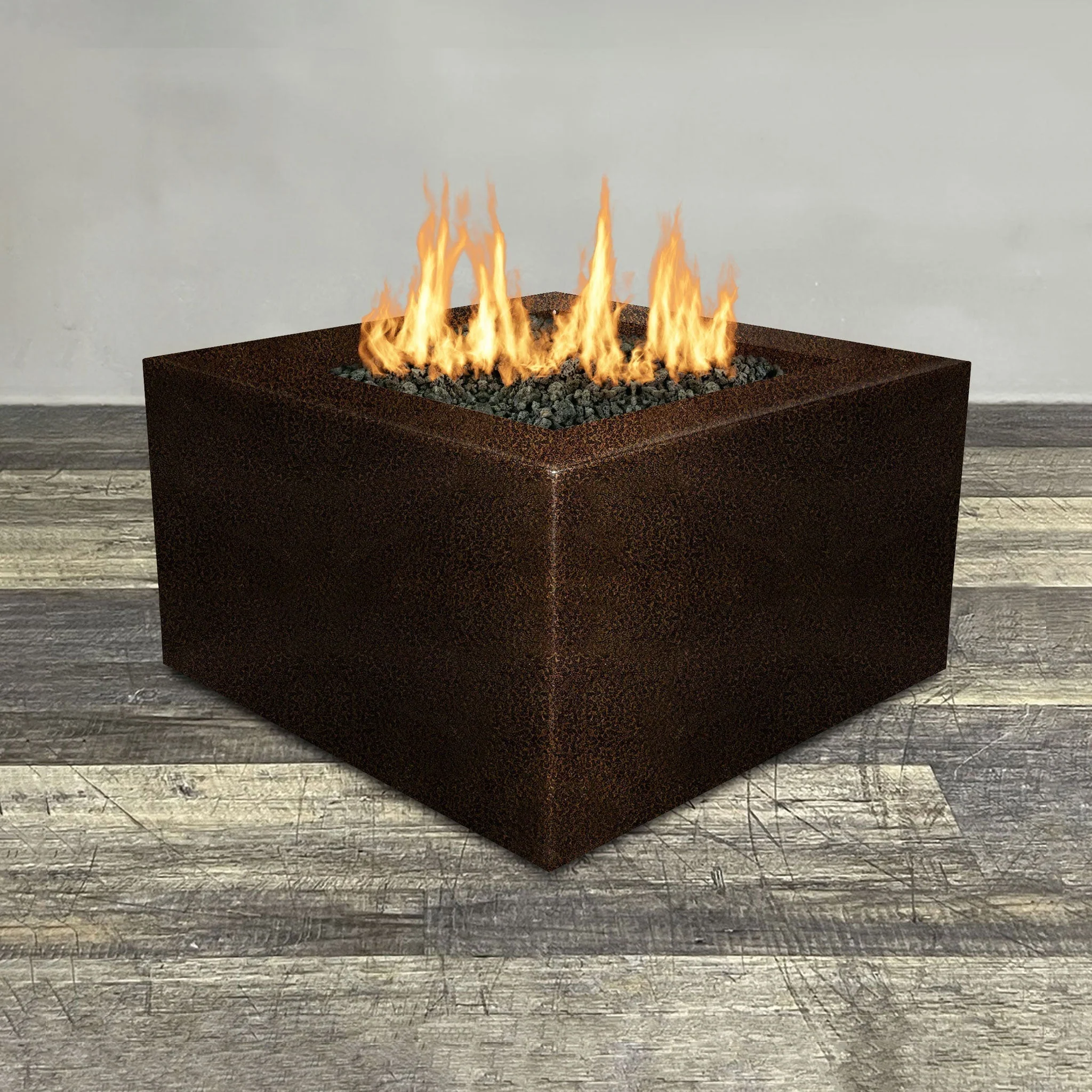 36" Square Gravity Powder Coated Steel Fire Pit - Natural Gas - by Starfire Designs - Image 4