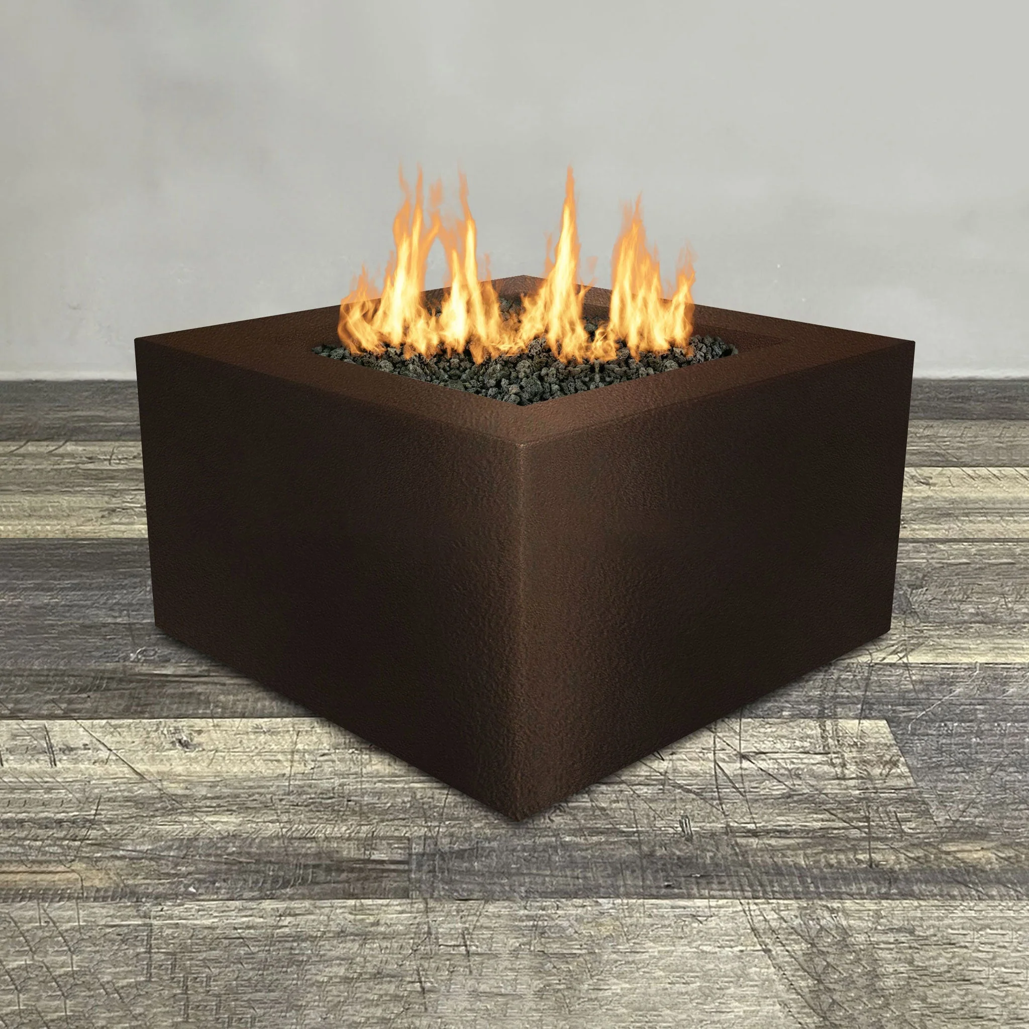 36" Square Gravity Powder Coated Steel Fire Pit - Natural Gas - by Starfire Designs - Image 5