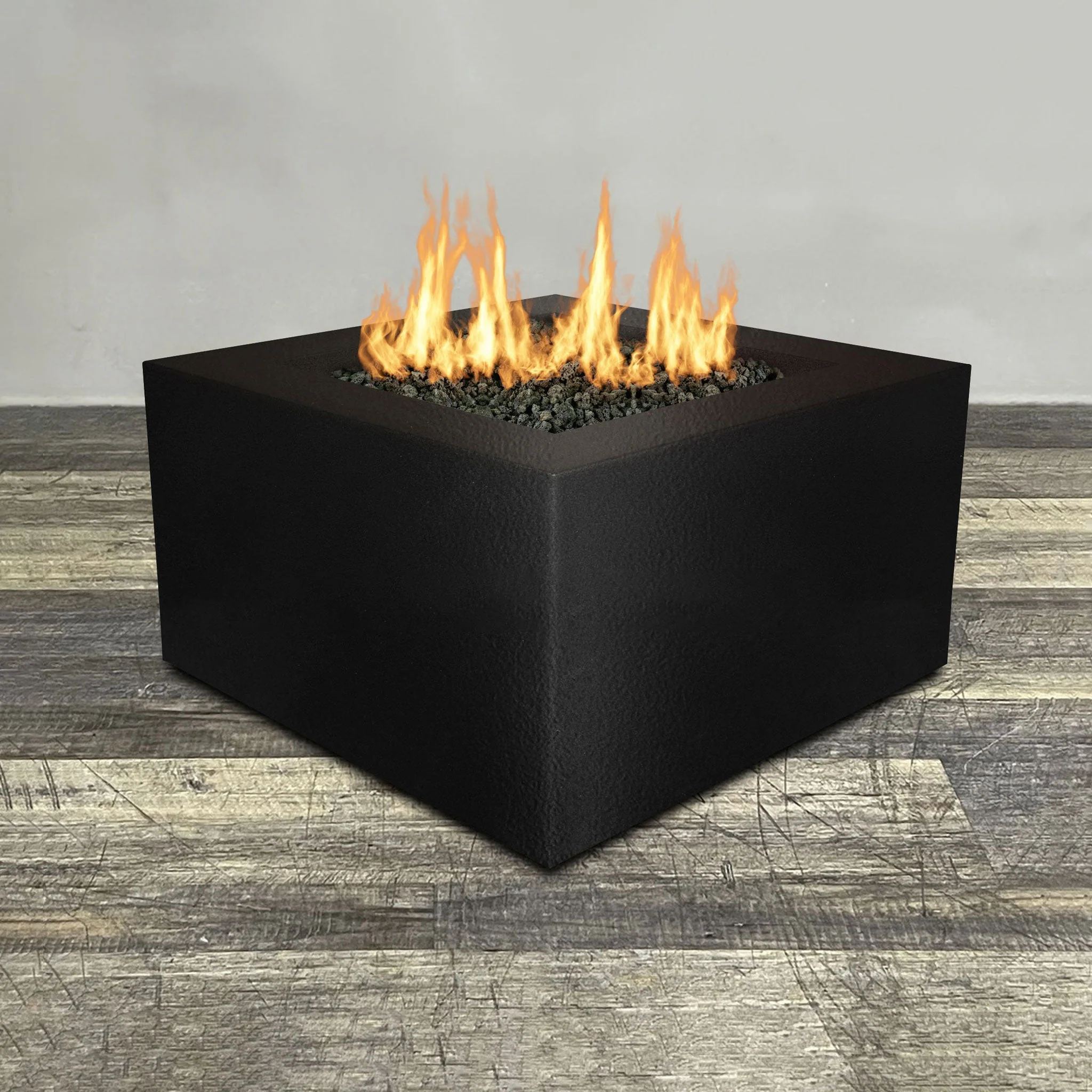 36" Square Gravity Powder Coated Steel Fire Pit - Natural Gas - by Starfire Designs - Image 6