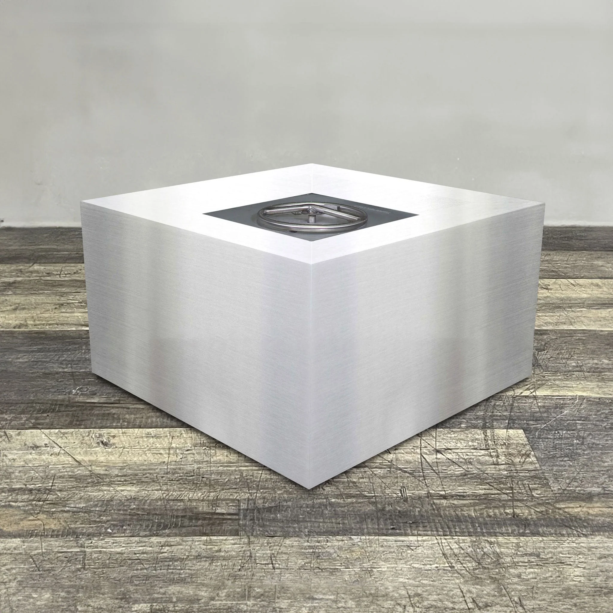 36" Square Gravity Stainless Steel Fire Pit - Natural Gas - 110V Electronic Ignition System by Starfire Designs - Image 4