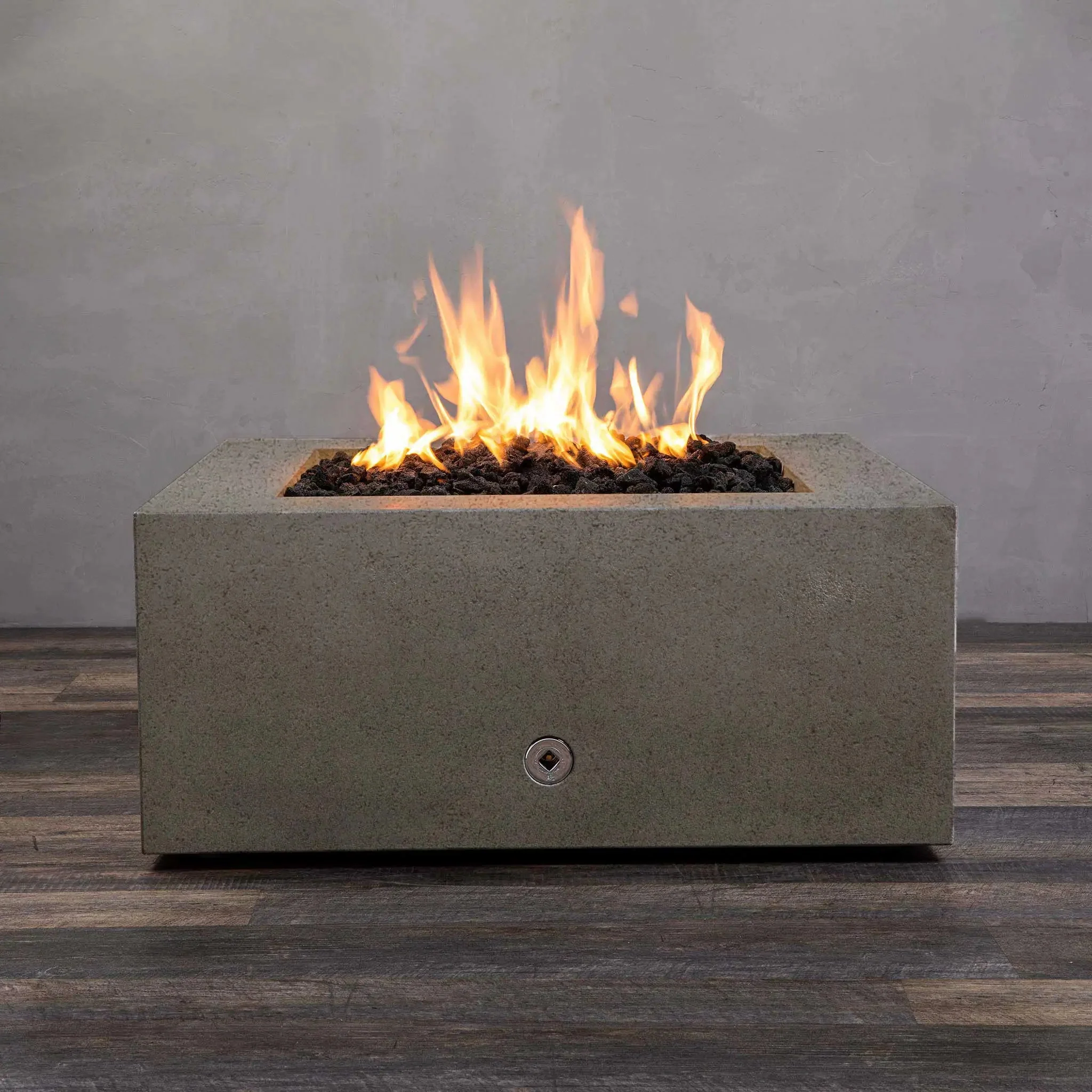 36" Square Rustic Gravity Concrete (GFRC) Fire Pit by Starfire Designs - Image 11