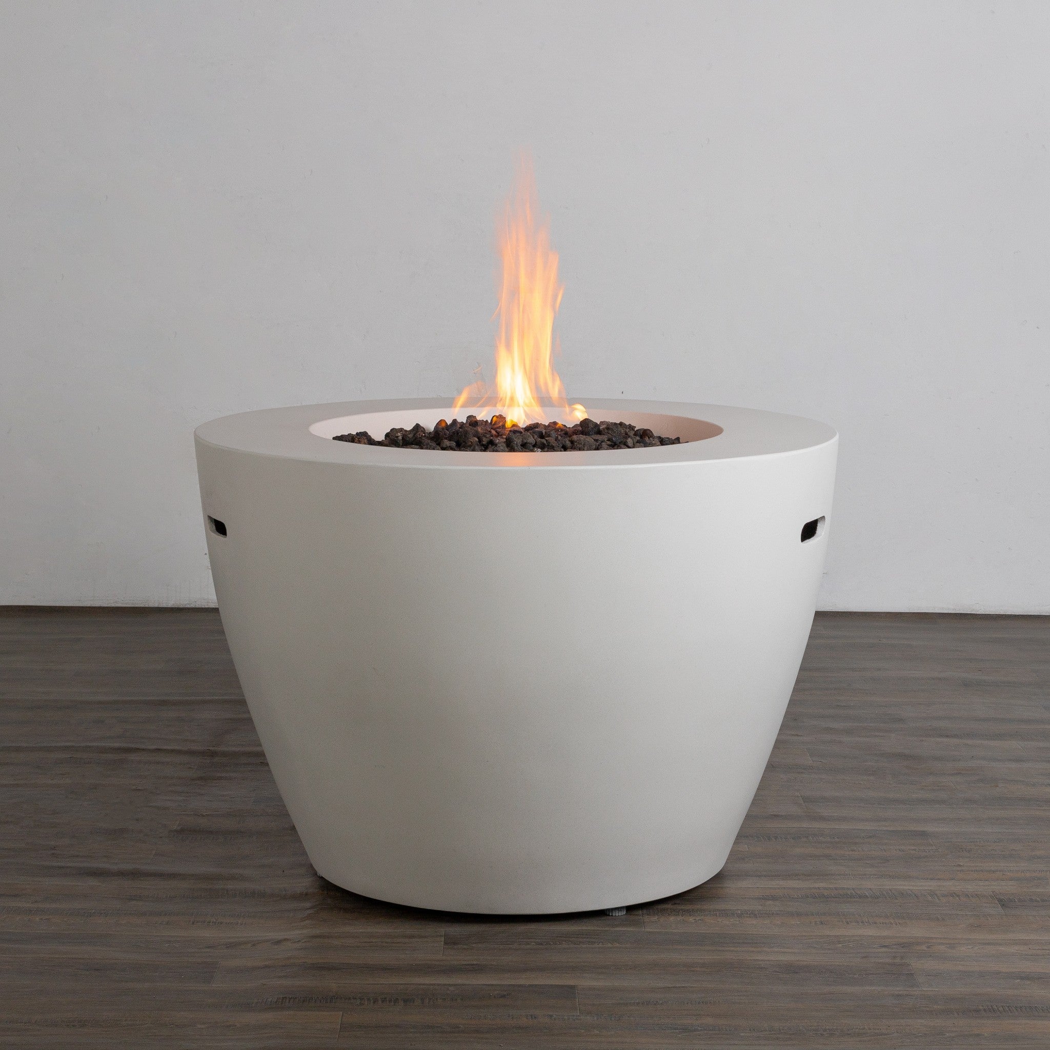 42" Round Beton Concrete (GFRC) Gas Fire Bowl with Hidden Propane Tank by Starfire Designs - Image 4