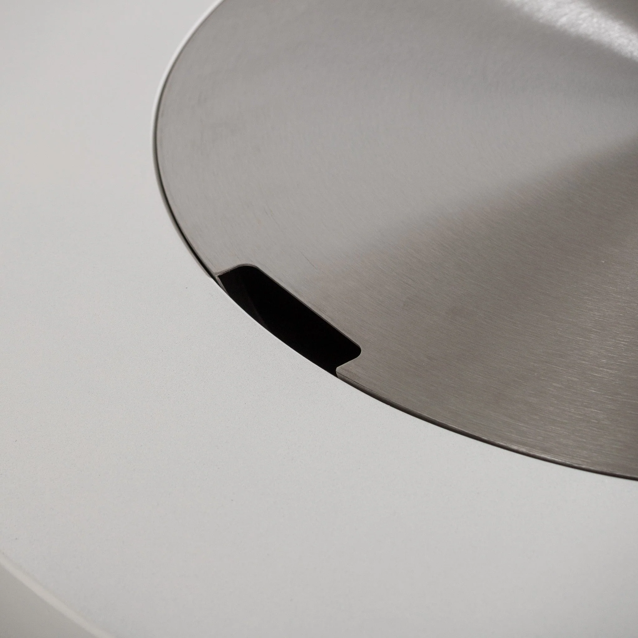 42" Round Beton Concrete (GFRC) Gas Fire Bowl with Hidden Propane Tank - White by Starfire Designs - Image 5