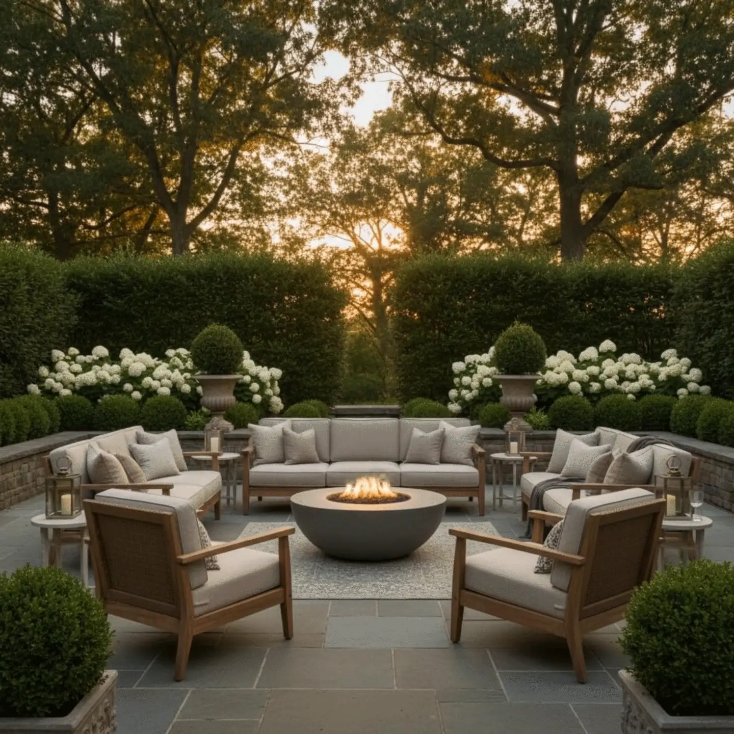 45" Round Gravity Concrete (GFRC) Fire Pit - Natural Gas - 110V Electronic Ignition System - Brown by Starfire Designs - Image 4