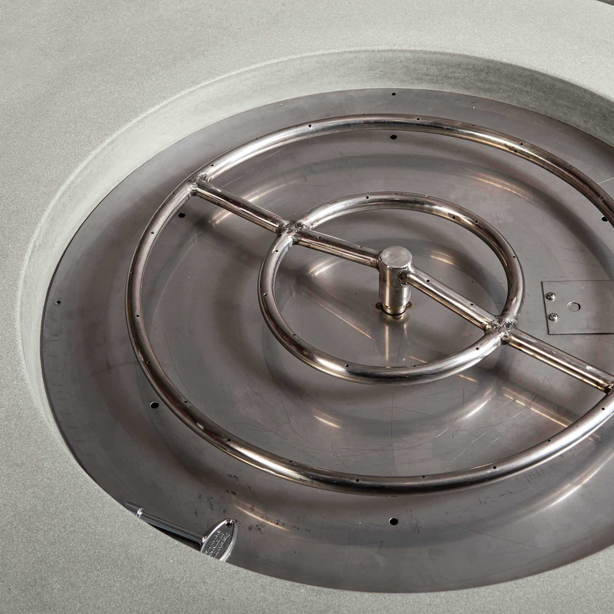 45" Round Gravity Concrete (GFRC) Fire Pit - Natural Gas - Push Button Spark Ignition - Natural Gray by Starfire Designs - Image 14
