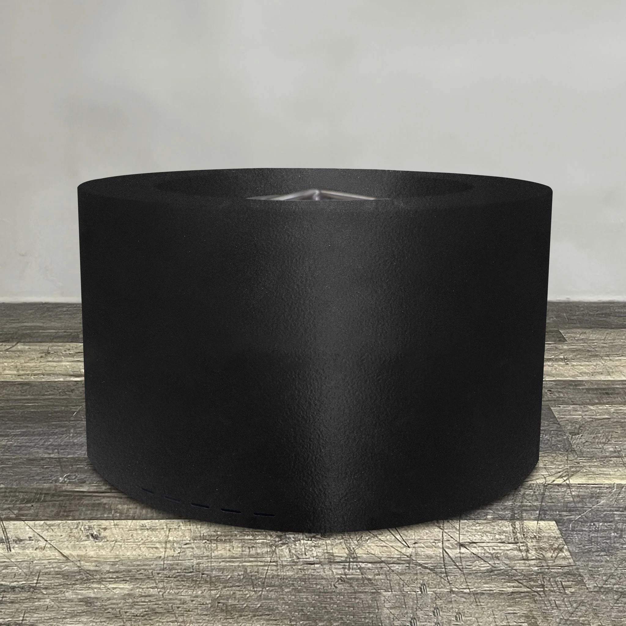 45" Round Gravity Powder Coated Steel Fire Pit - Natural Gas - 110V CSA Hi/Lo Electronic Ignition System w/Bluetooth & Handheld Remote - Black Hammertone by Starfire Designs - Image 4