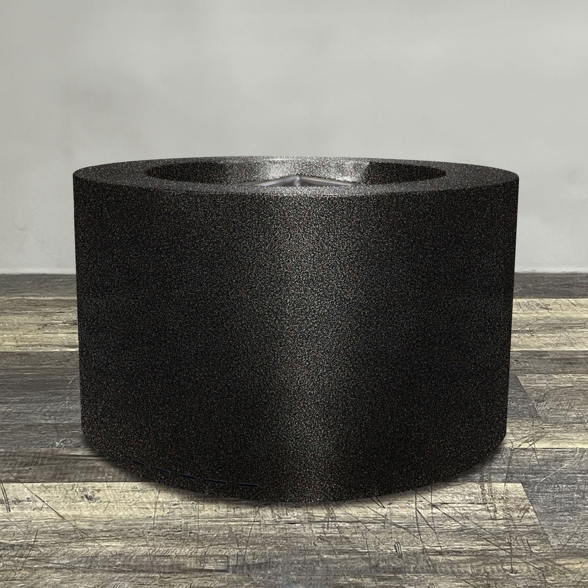 45" Round Gravity Powder Coated Steel Fire Pit - Propane Gas Hardline - Match Lit - Silver Vein by Starfire Designs - Image 4