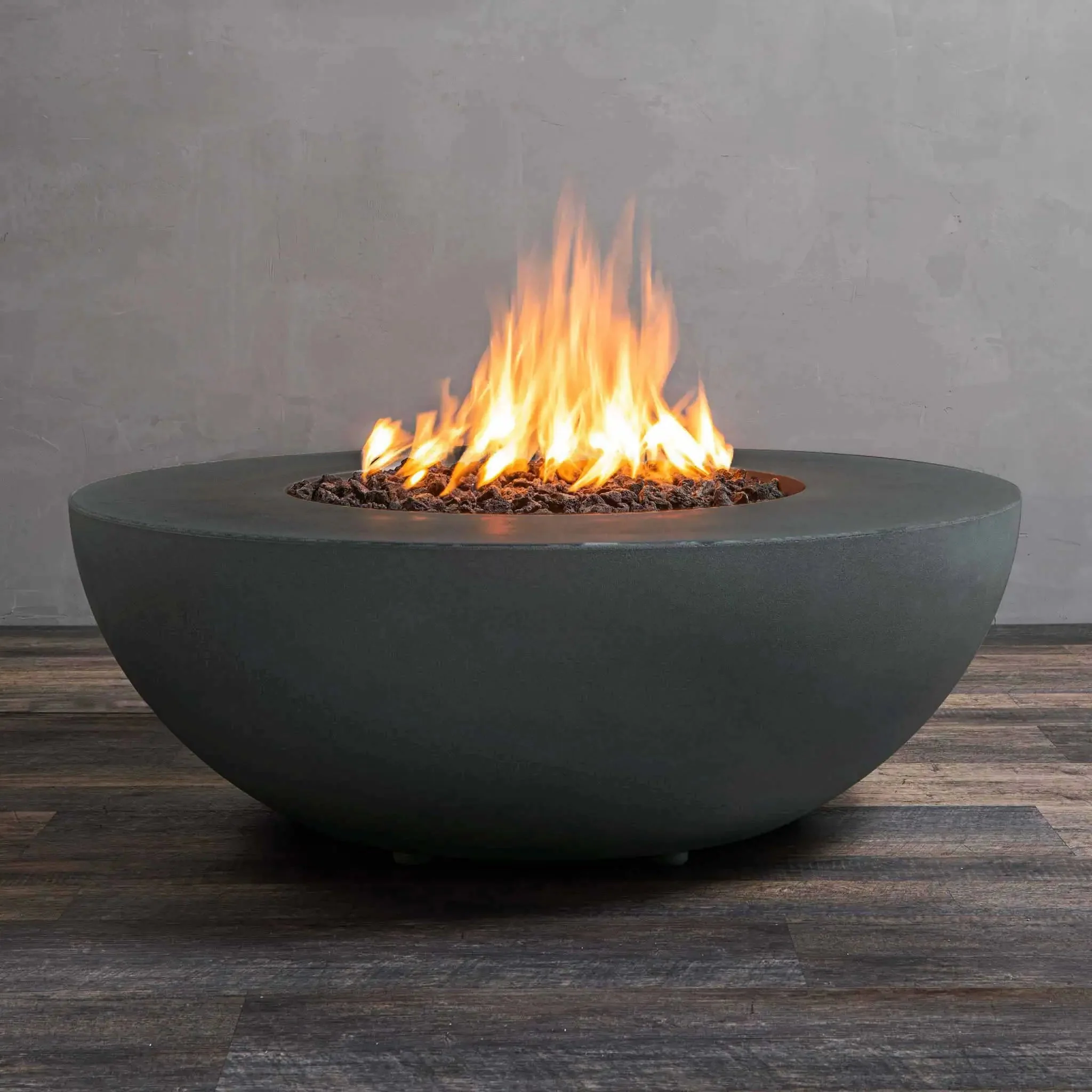 45" Round Rustic Gravity Concrete (GFRC) Fire Pit by Starfire Designs - Image 3