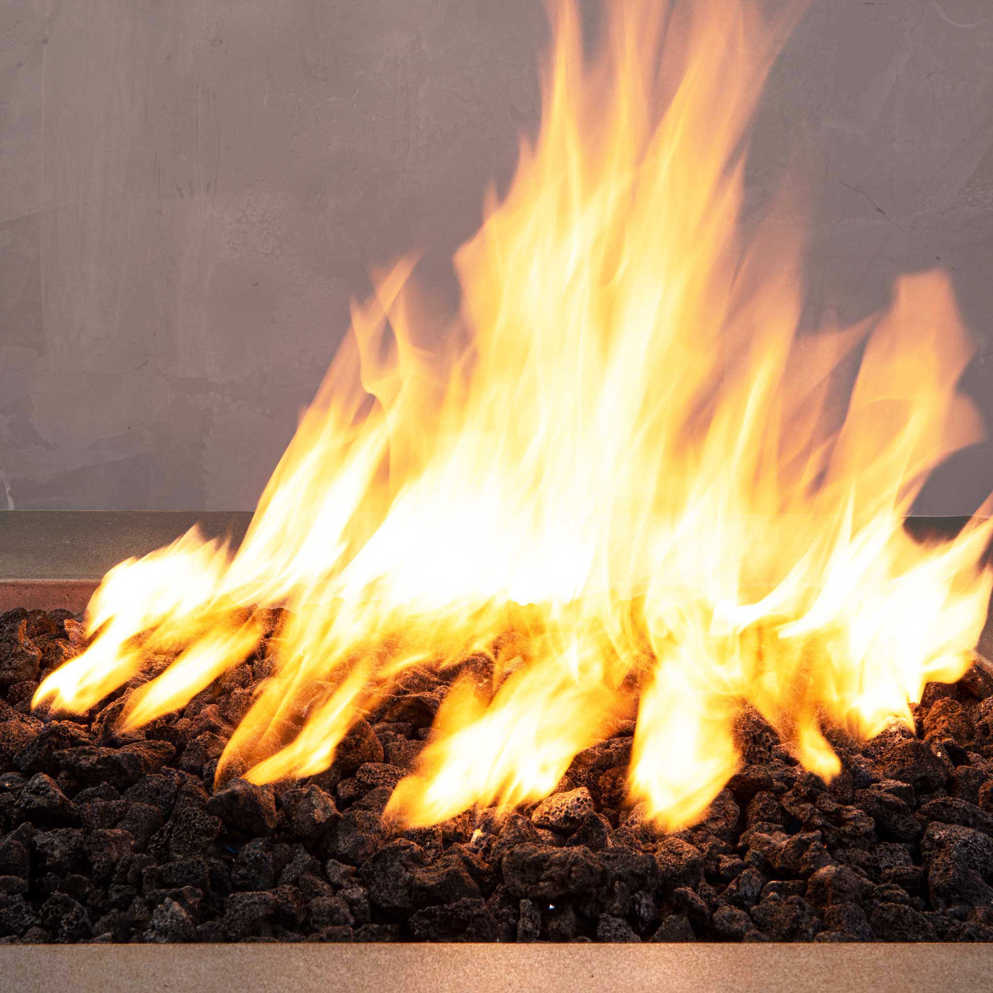 45" Square Gravity Concrete (GFRC) Fire Pit - Natural Gas - 110V CSA On/Off Electronic Ignition System - Brown by Starfire Designs - Image 10