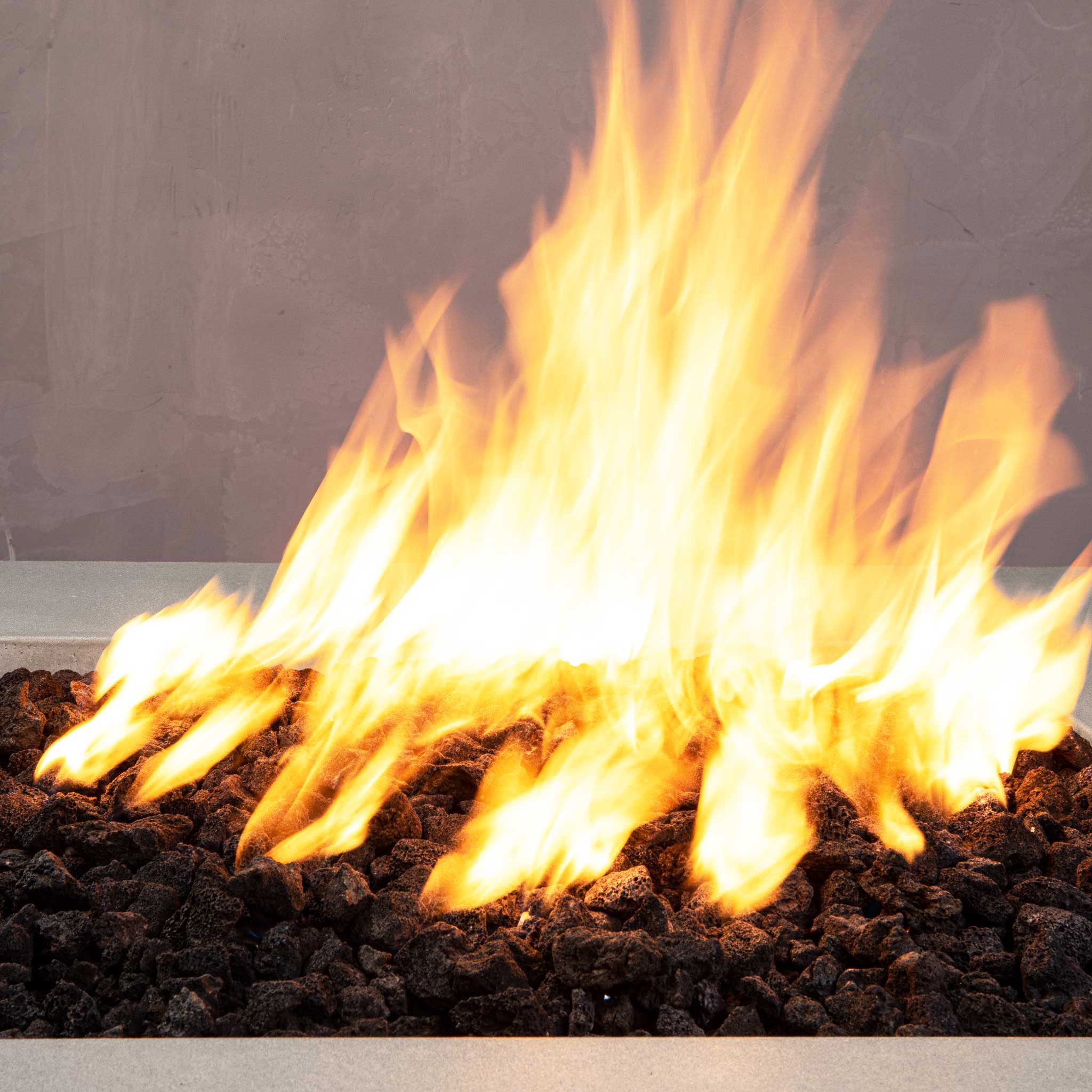 45" Square Gravity Concrete (GFRC) Fire Pit - Natural Gas - Push Button Spark Ignition - Natural Gray by Starfire Designs - Image 10
