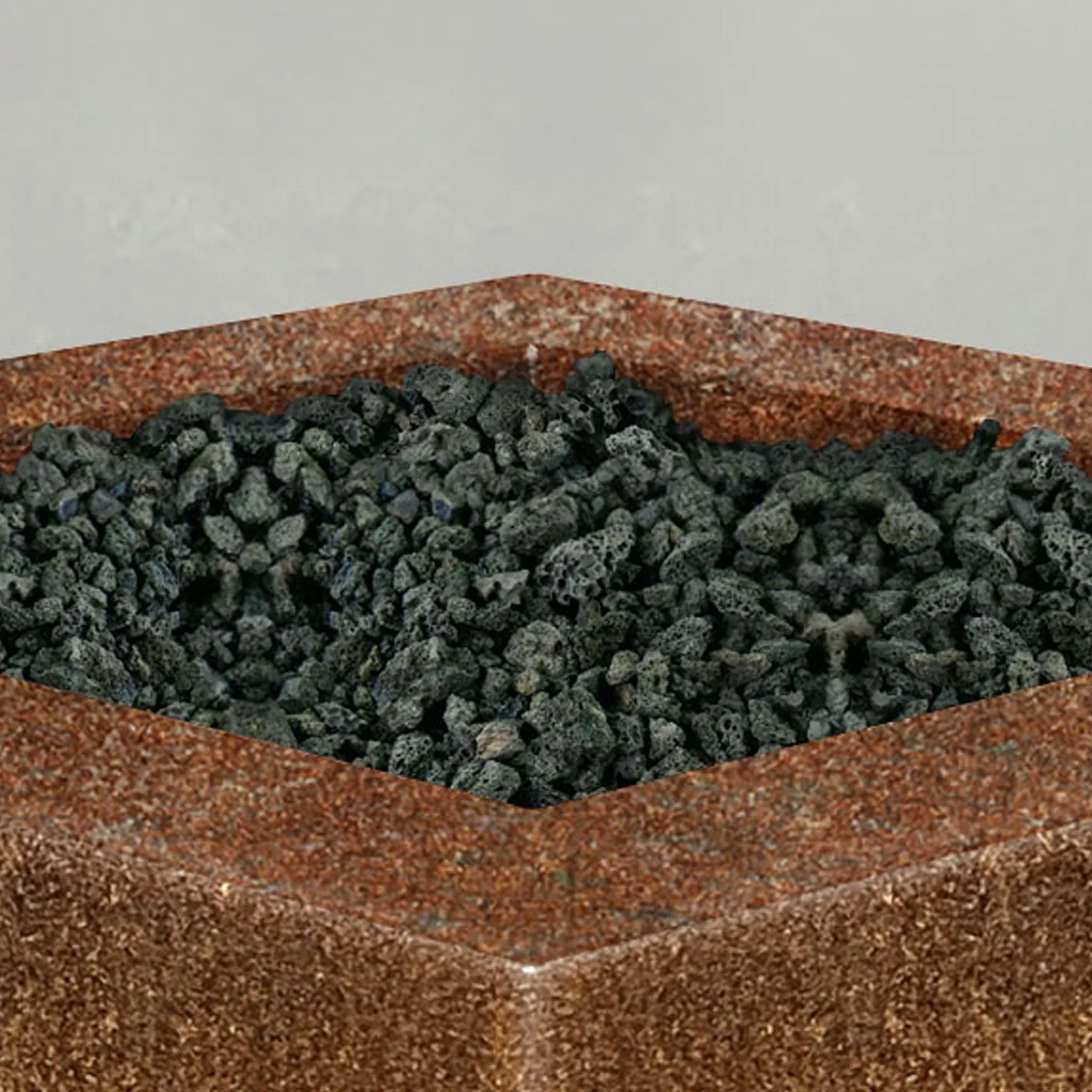 45" Square Gravity Corten Steel Fire Pit - Natural Gas - 110V Electronic Ignition System by Starfire Designs - Image 5