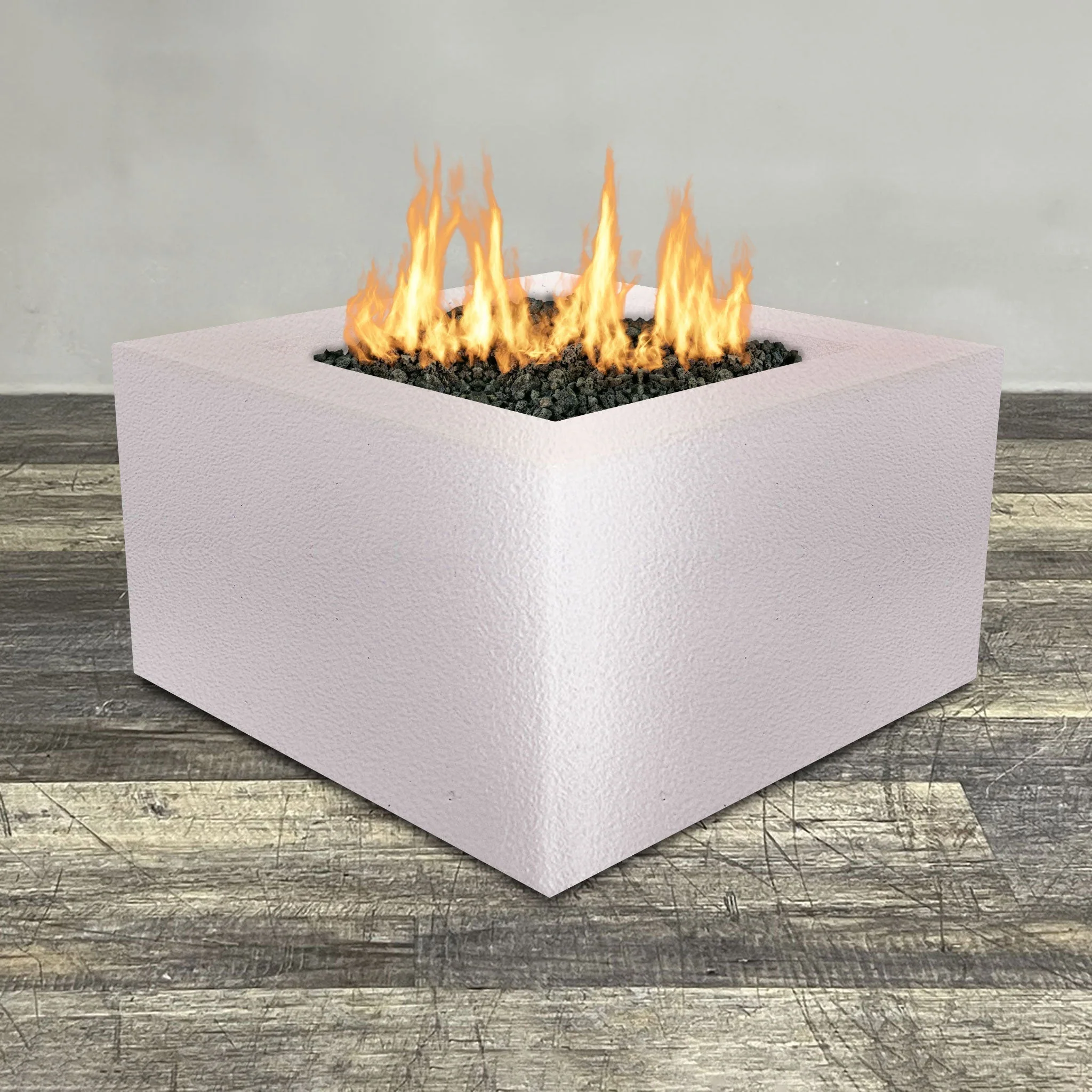 45" Square Gravity Powder Coated Steel Fire Pit - Natural Gas - by Starfire Designs