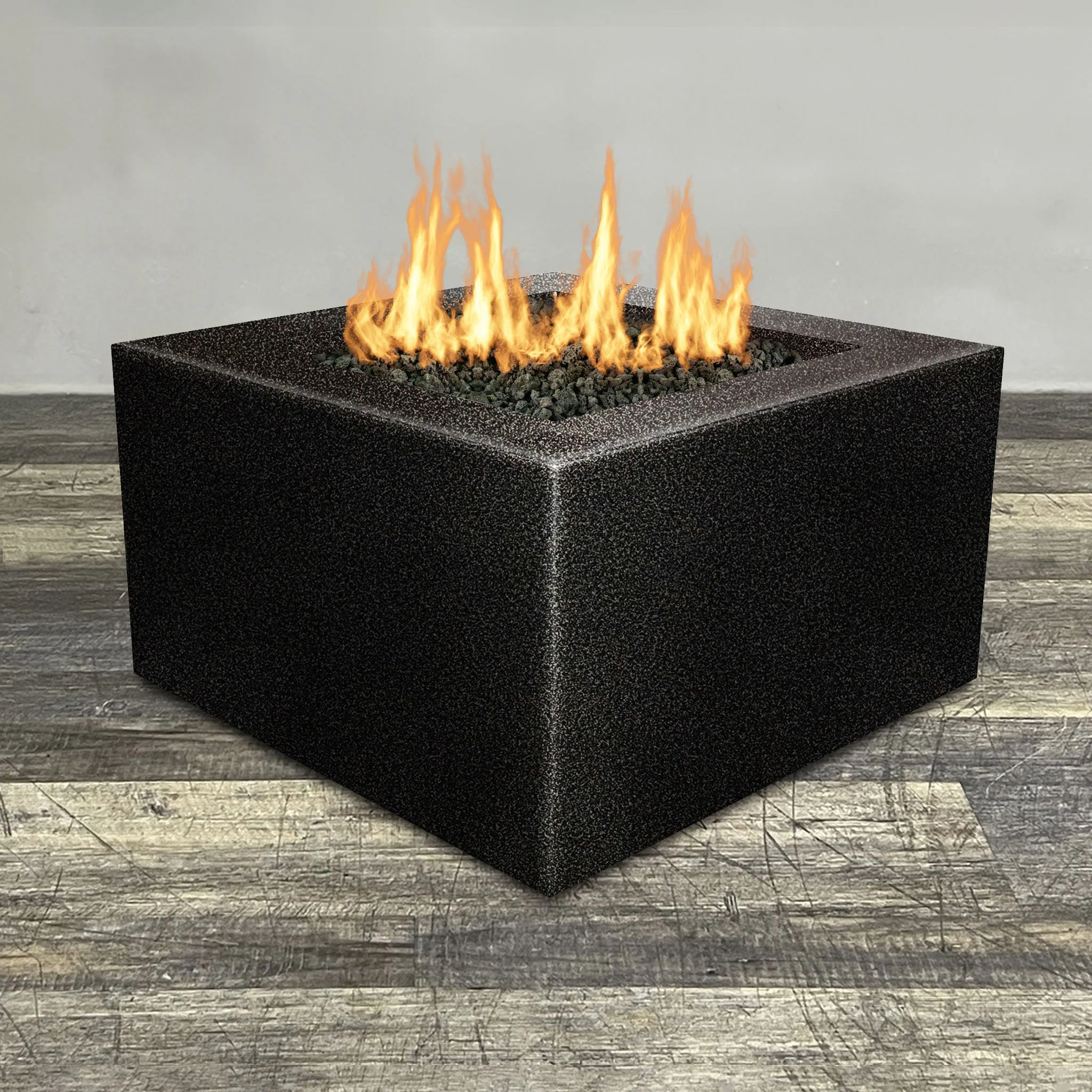 45" Square Gravity Powder Coated Steel Fire Pit - Natural Gas - by Starfire Designs - Image 2