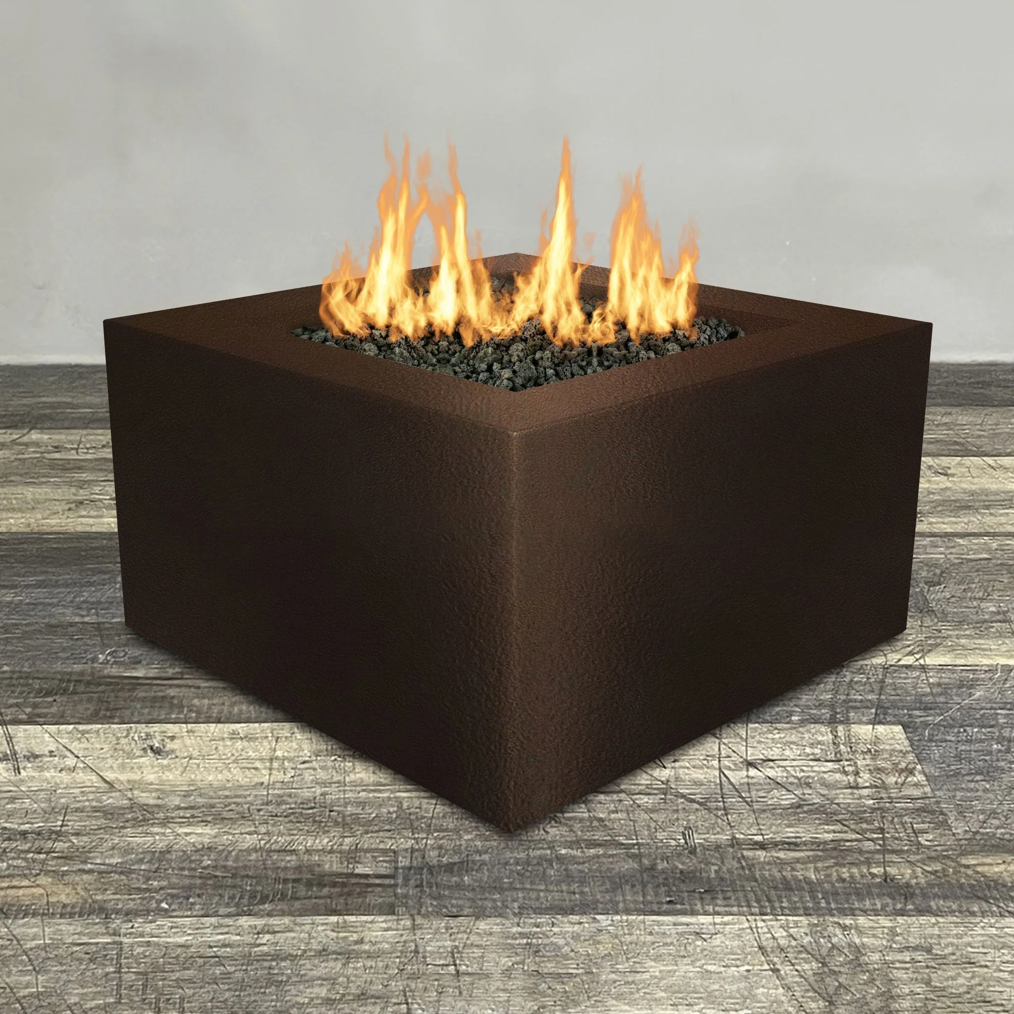 45" Square Gravity Powder Coated Steel Fire Pit - Natural Gas - by Starfire Designs - Image 5