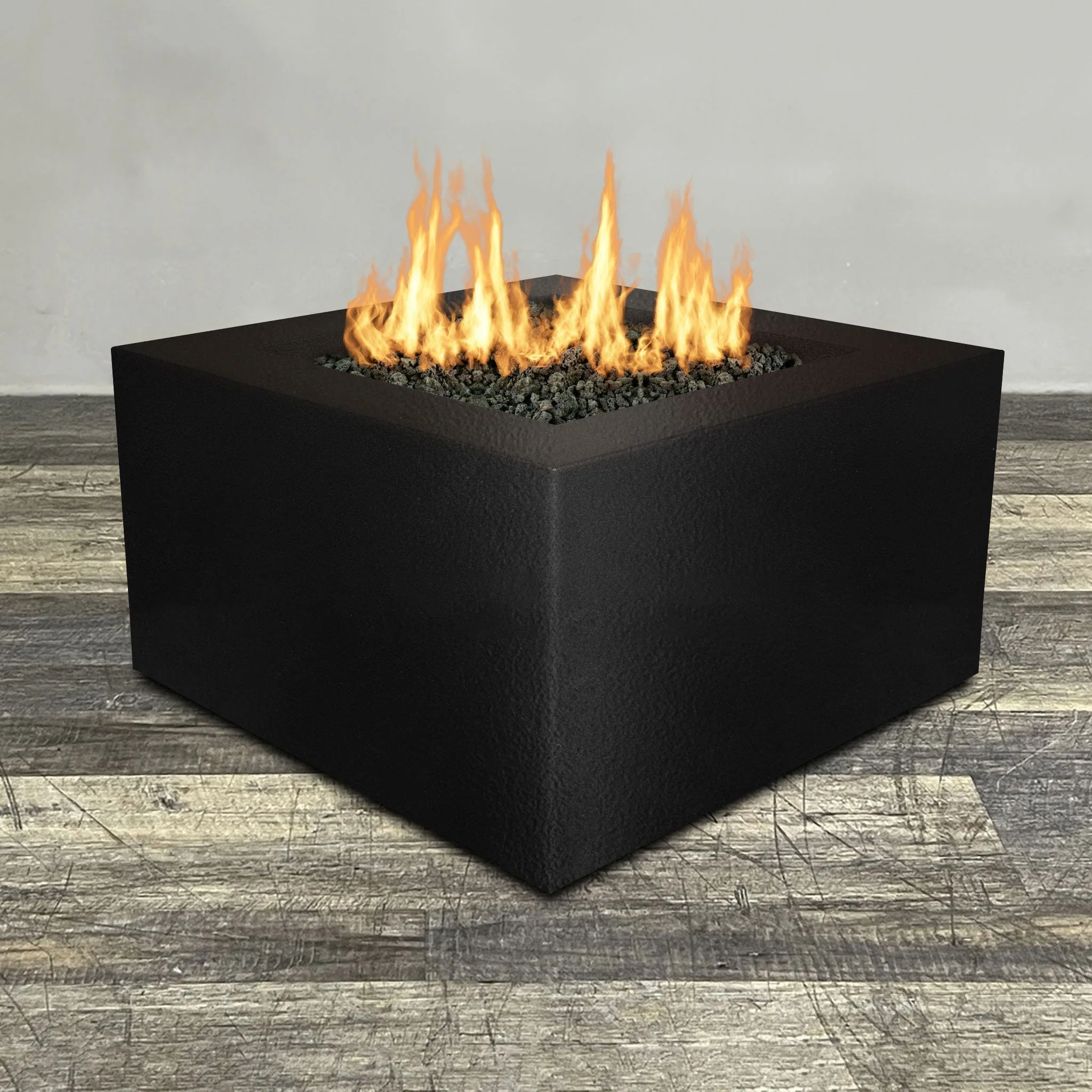 45" Square Gravity Powder Coated Steel Fire Pit - Natural Gas - by Starfire Designs - Image 6