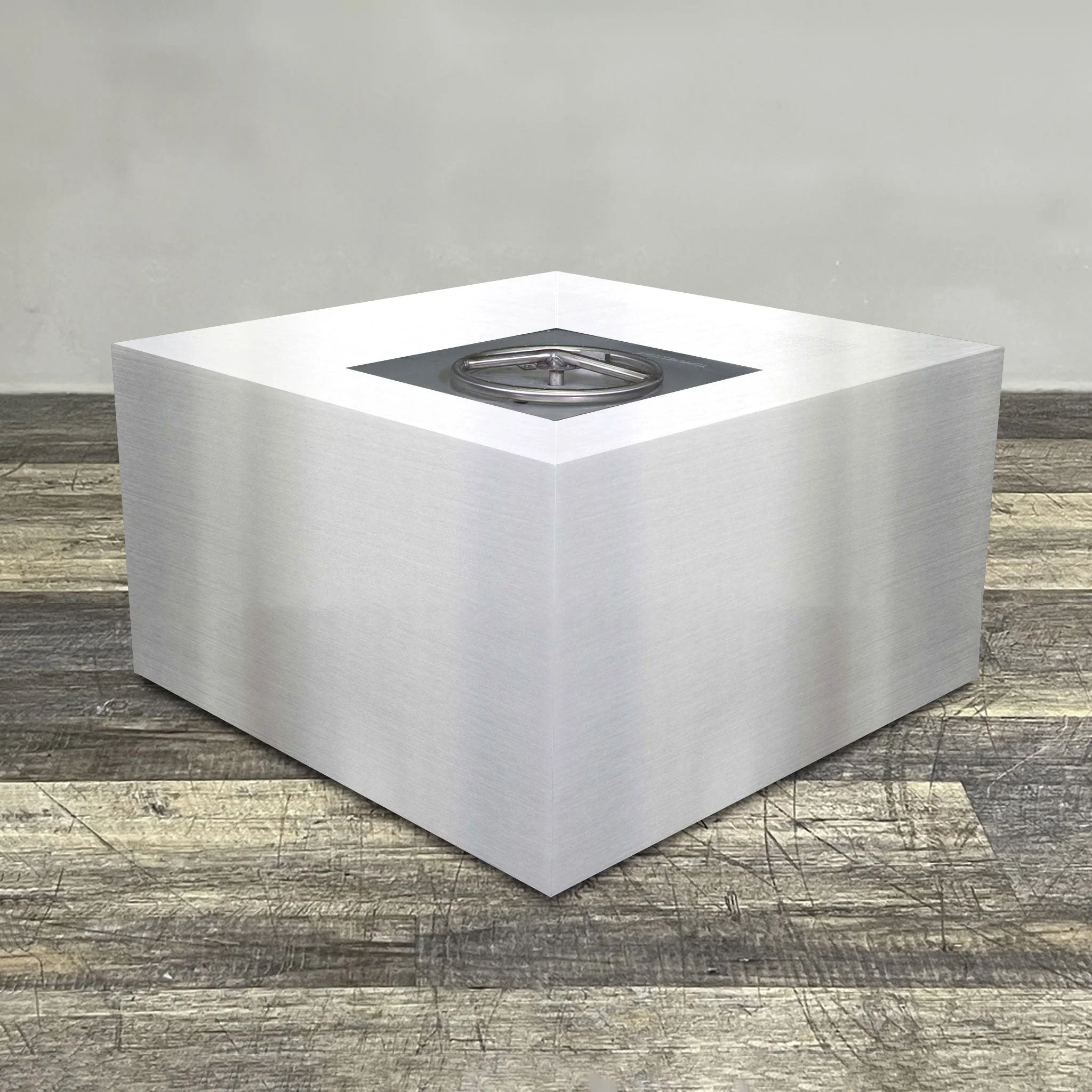 45" Square Gravity Stainless Steel Fire Pit - Natural Gas - 110V Electronic Ignition System by Starfire Designs - Image 4