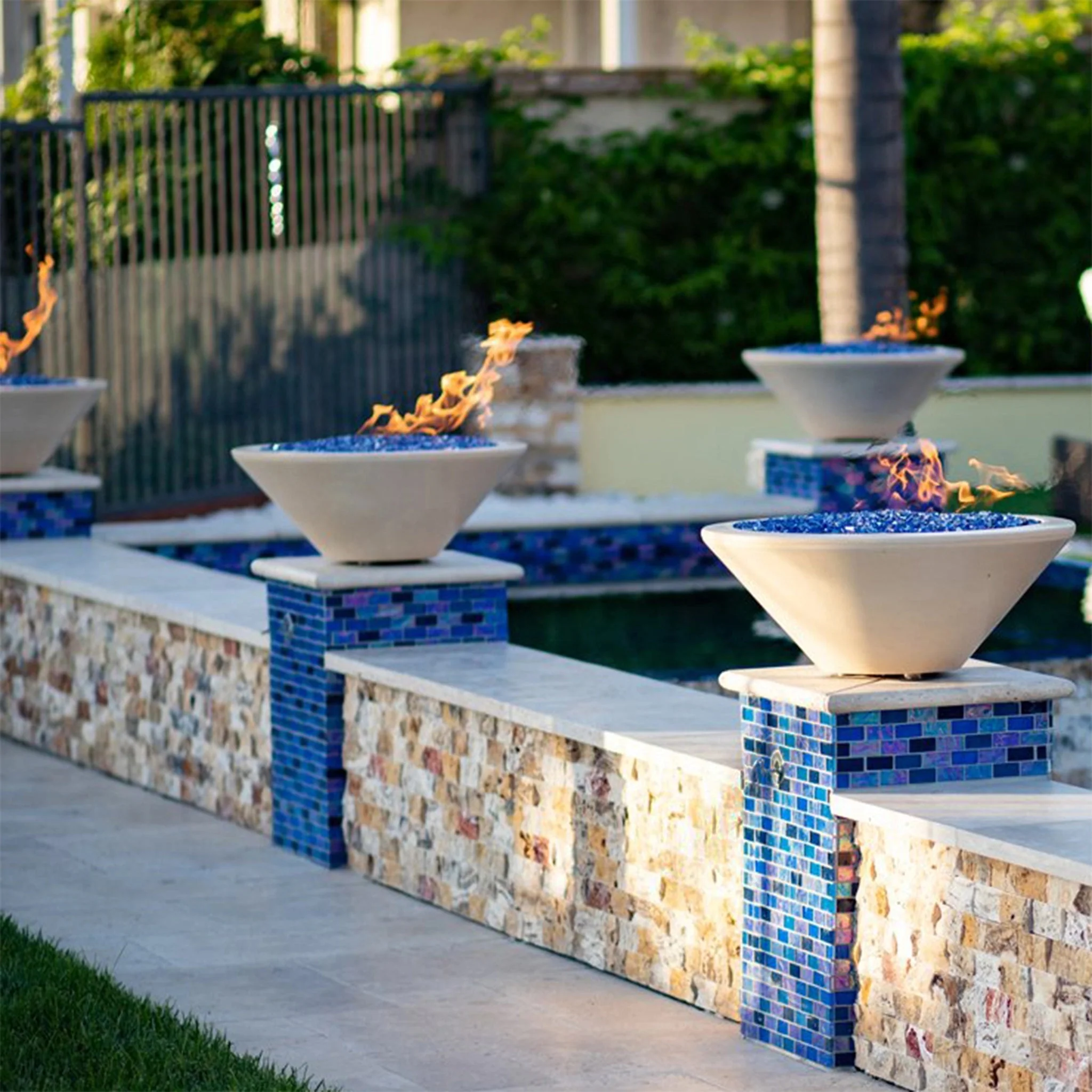 24" Round Concrete Cazo Fire Bowl by The Outdoor Plus - Image 4