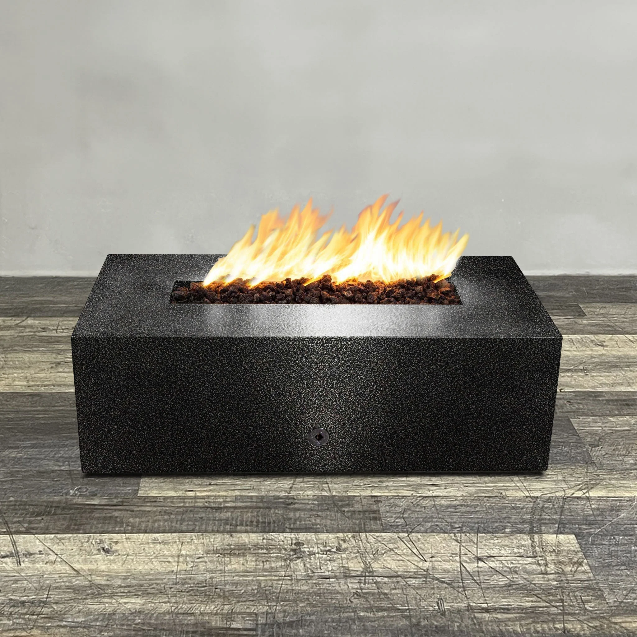 48" x 24" Rectangle Gravity Powder Coated Steel Fire Pit - Natural Gas - 110V CSA Hi/Lo Electronic Ignition System w/Bluetooth & Handheld Remote - Silver Vein by Starfire Designs - Image 4