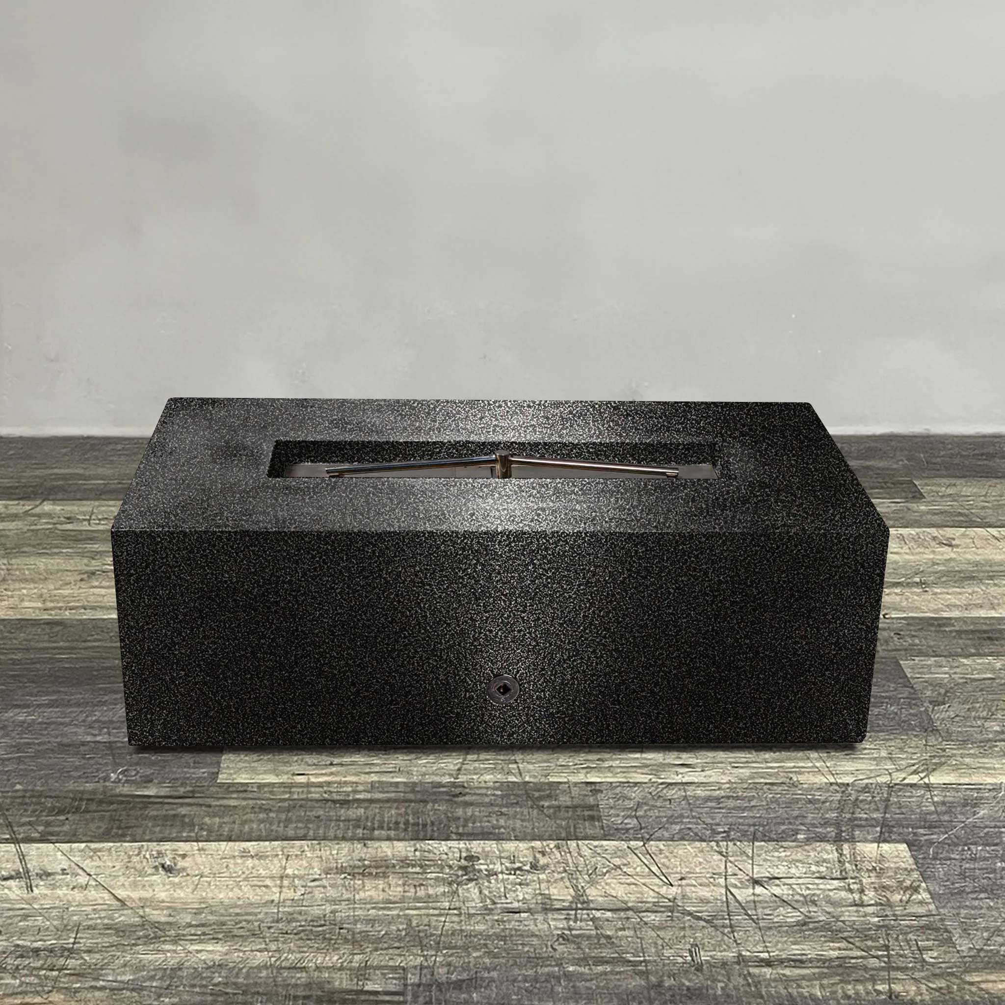 48" x 24" Rectangle Gravity Powder Coated Steel Fire Pit - Natural Gas - 110V CSA Hi/Lo Electronic Ignition System w/Bluetooth & Handheld Remote - Silver Vein by Starfire Designs - Image 6